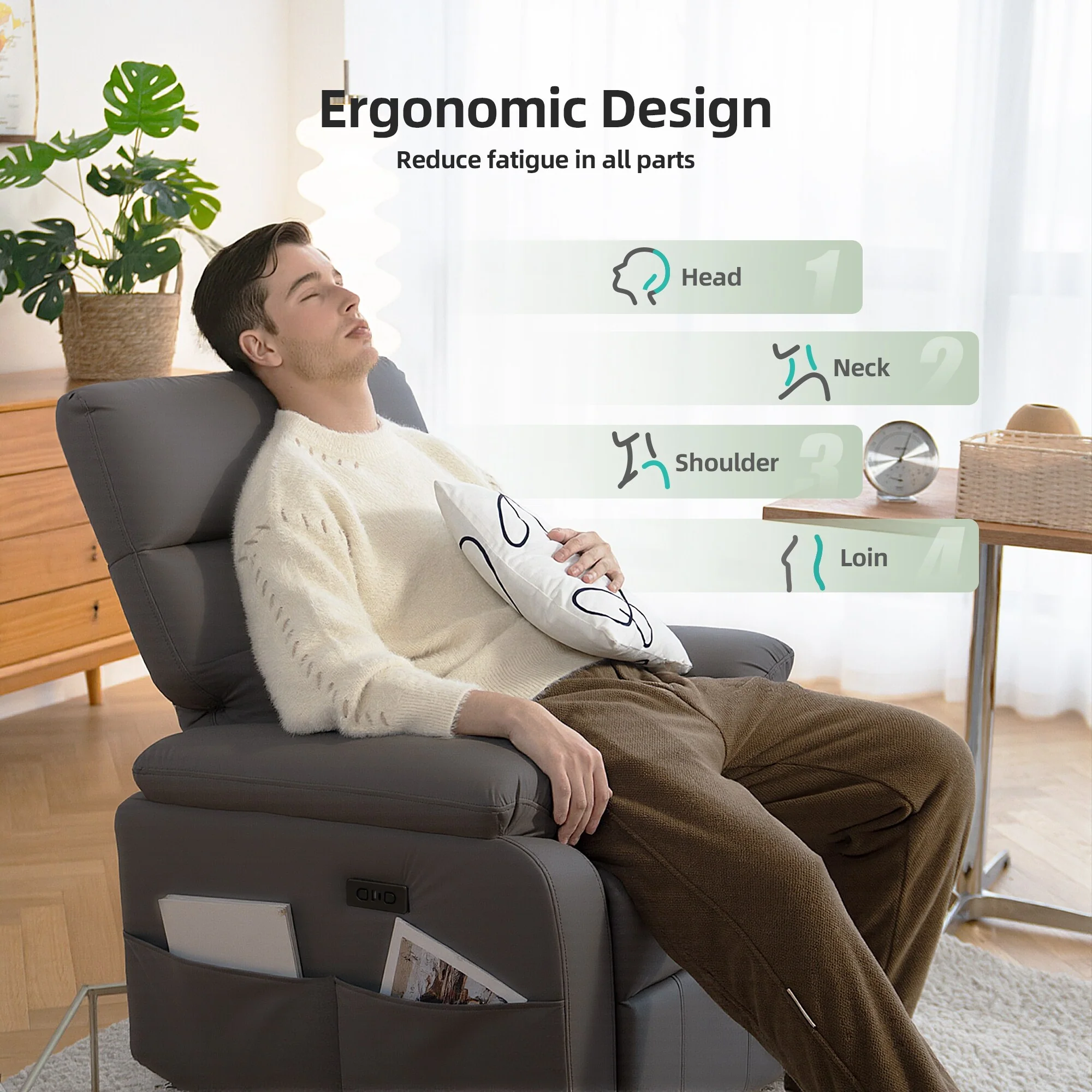 Electric Swivel Rocker Recliner Chair