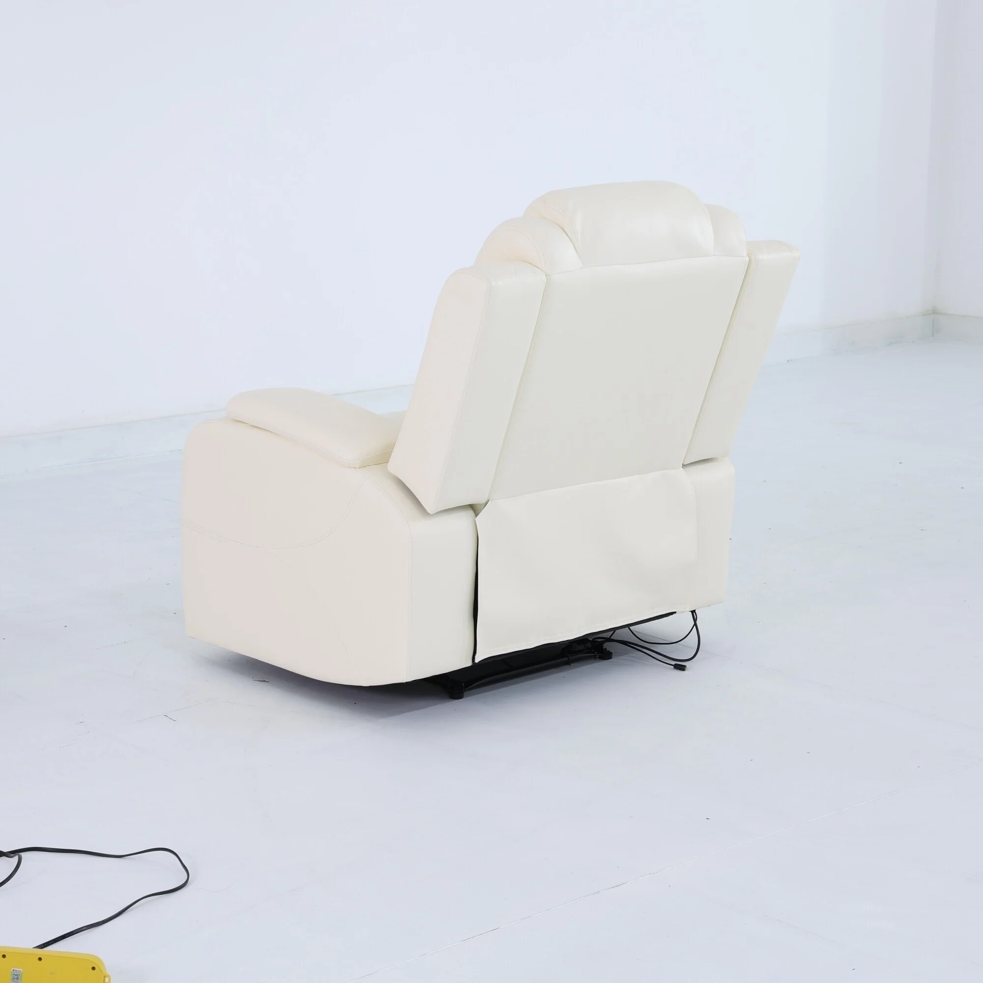 Modern Breathing Leather Recliner Chair with Ambient Lighting and USB-Powered LED