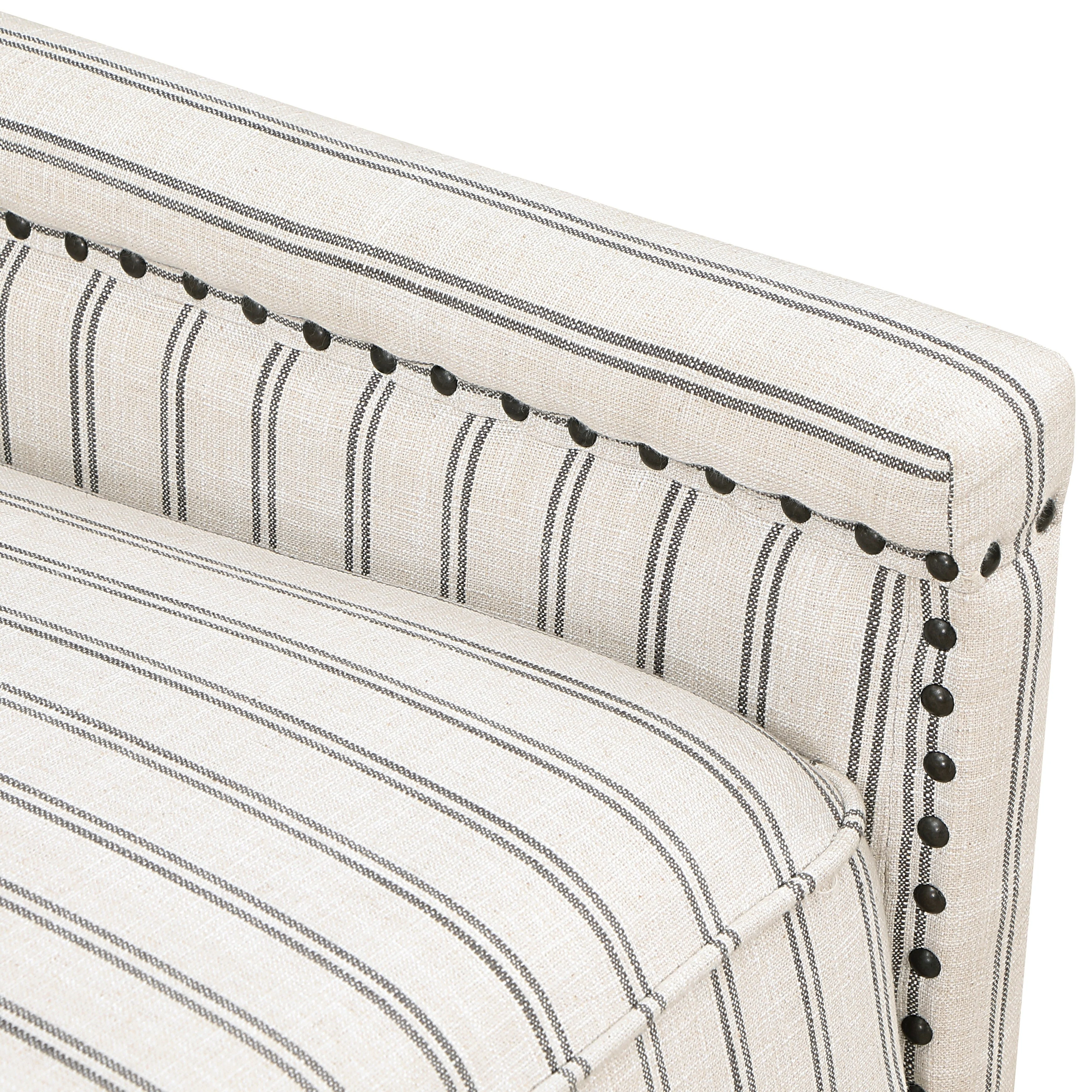 Traditional Living Room Furniture Push Back Reclining Chair 1pc Textured Fabric Upholstery Nailhead Trim Solid Wood Frame