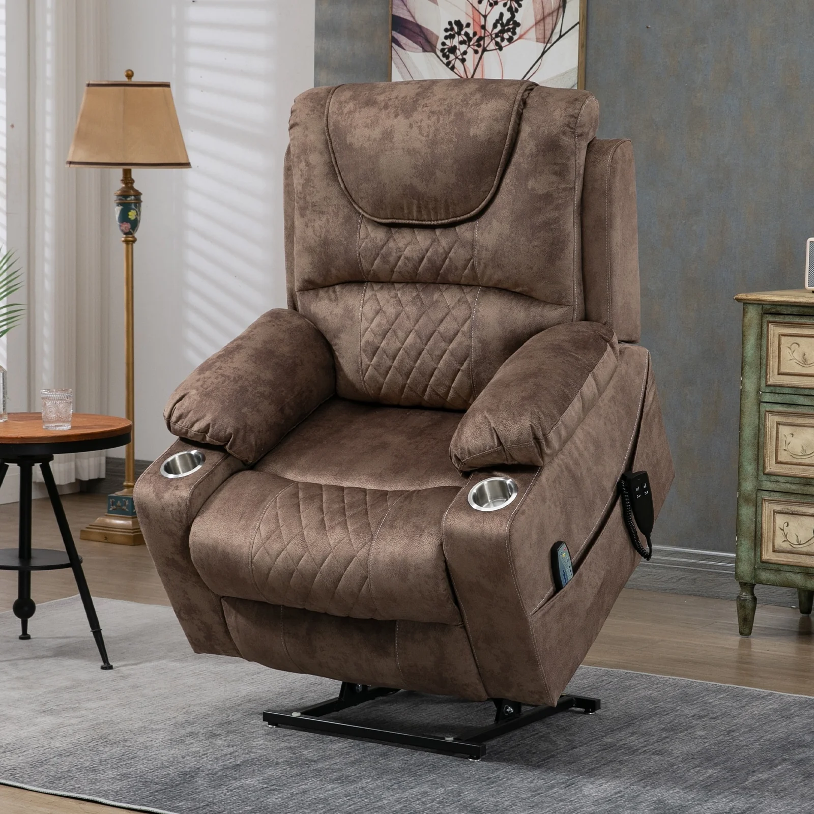 Upgraded Flagship Dual Motor Independent Control Oversized 180�� Lay Flat Power Lift Recliner Chair