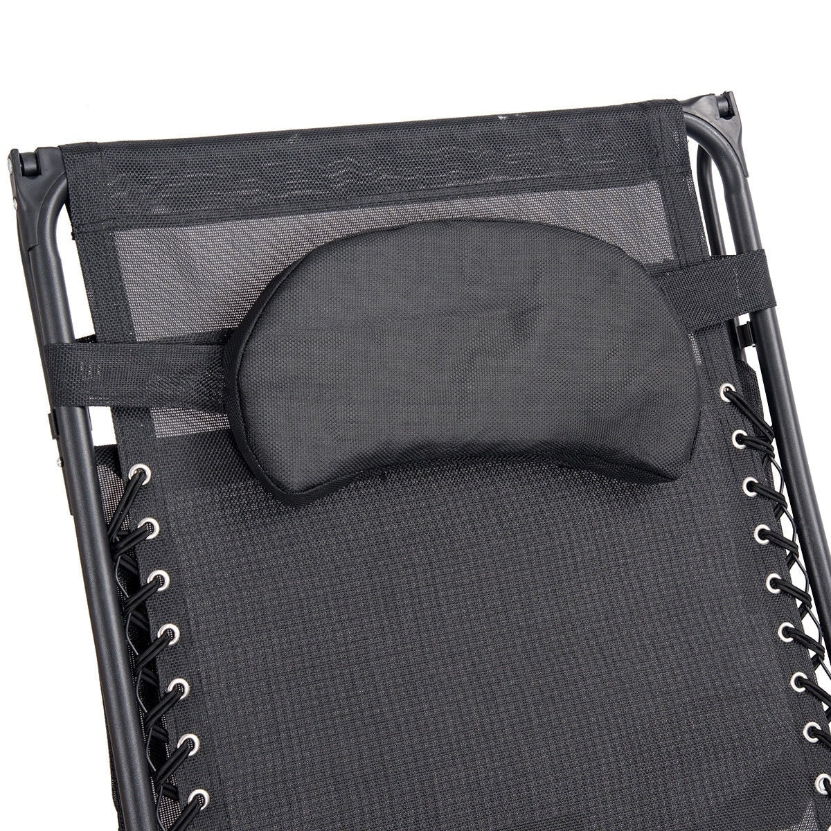 Gymax Folding Recliner Zero Gravity Lounge Chair W/ Shade Canopy Cup