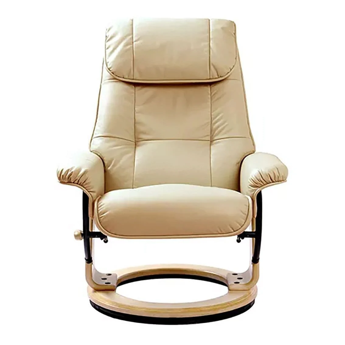 Muscat 360 Leather Swivel Recliner with Ottoman