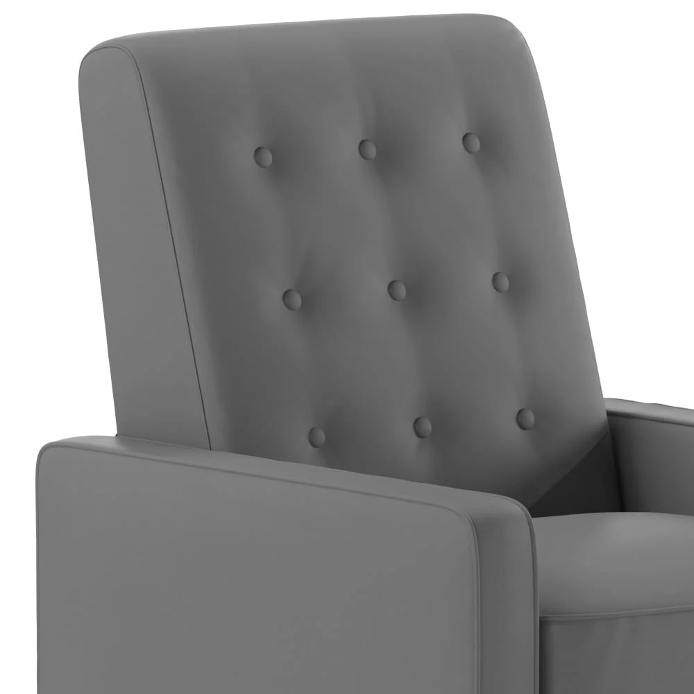 Pushback Recliner with Button Tufted Back