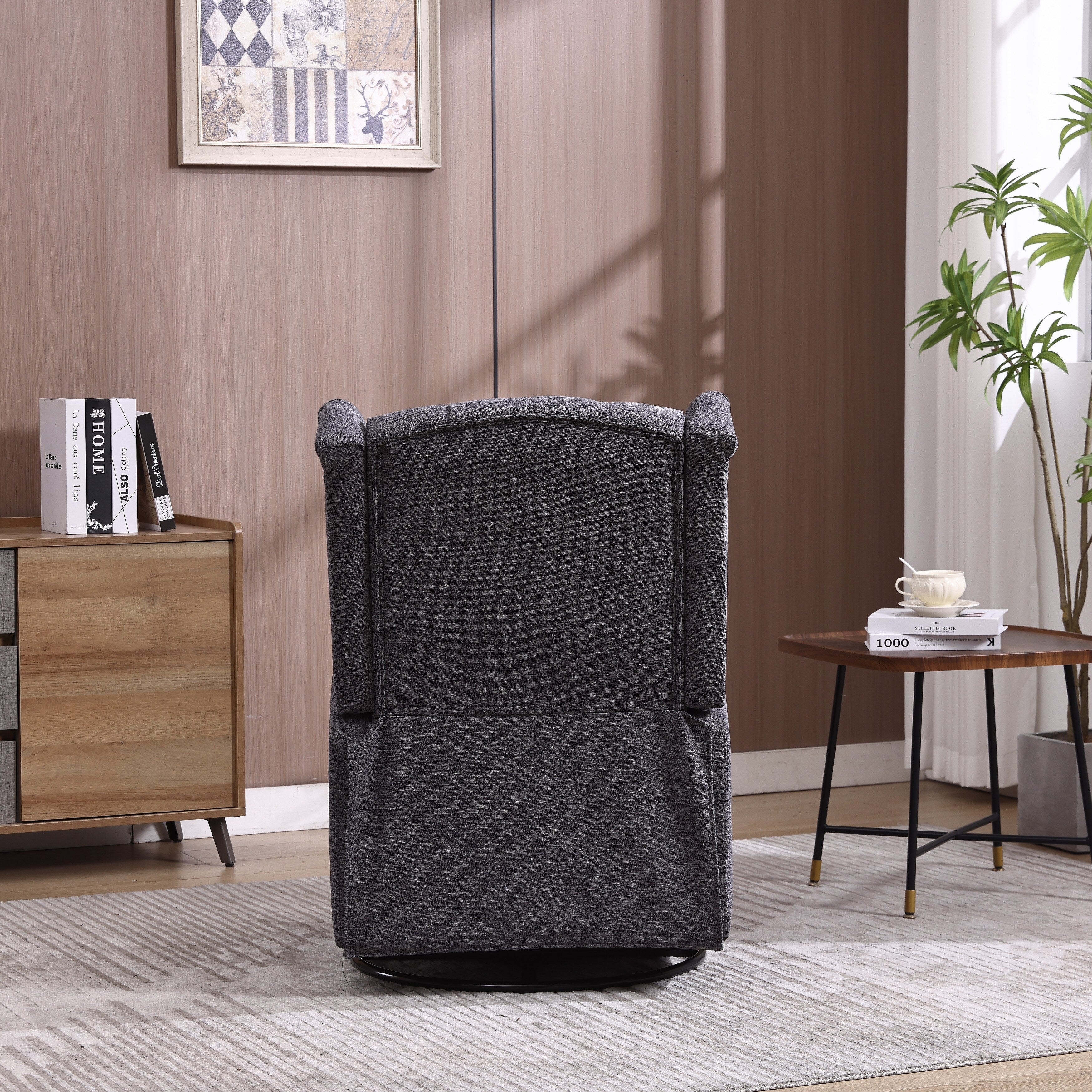 Swivel Recliner Lounge Chair with Footrest, Glider Motion & Ergonomic Design