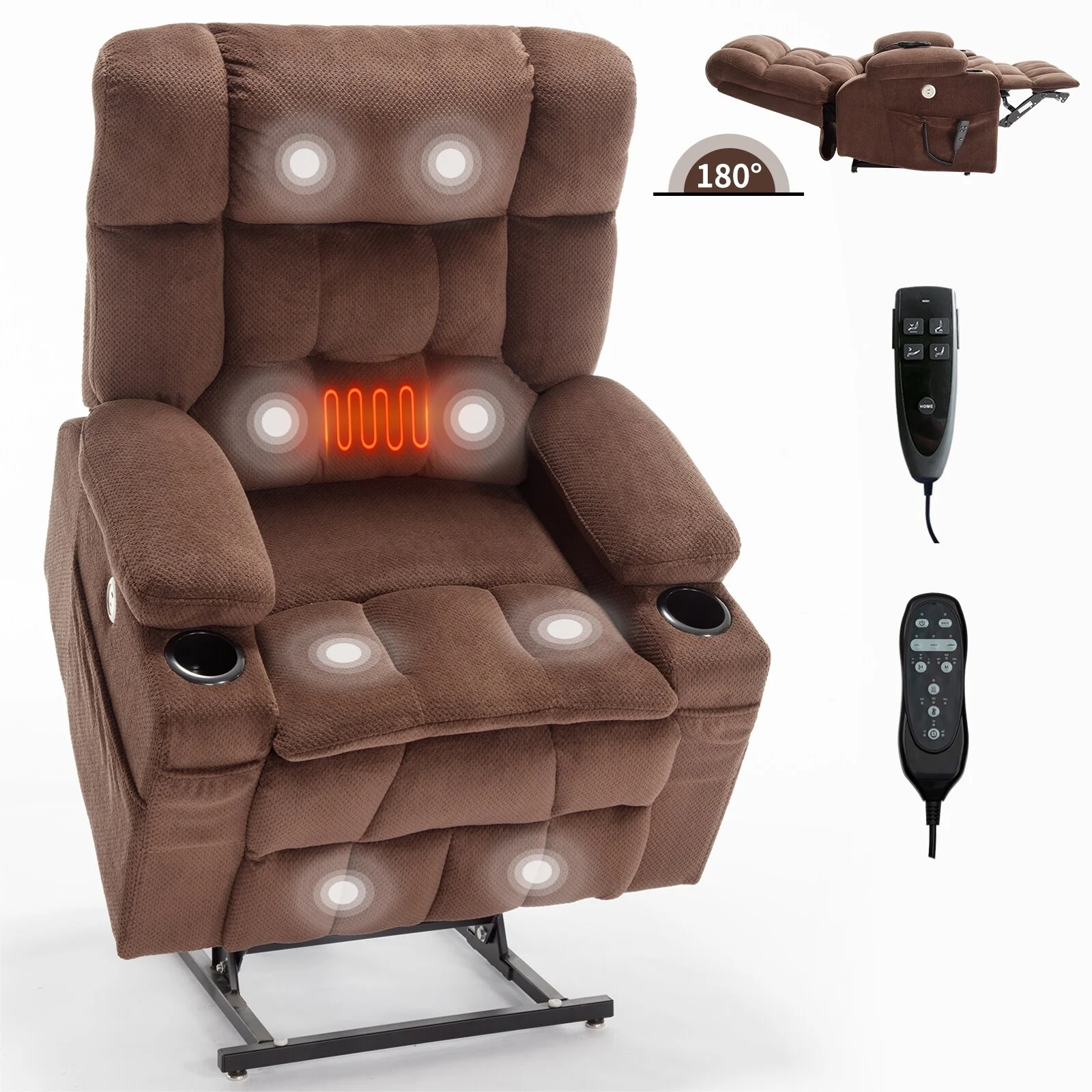 Chenille Power Lift Recliner Chair