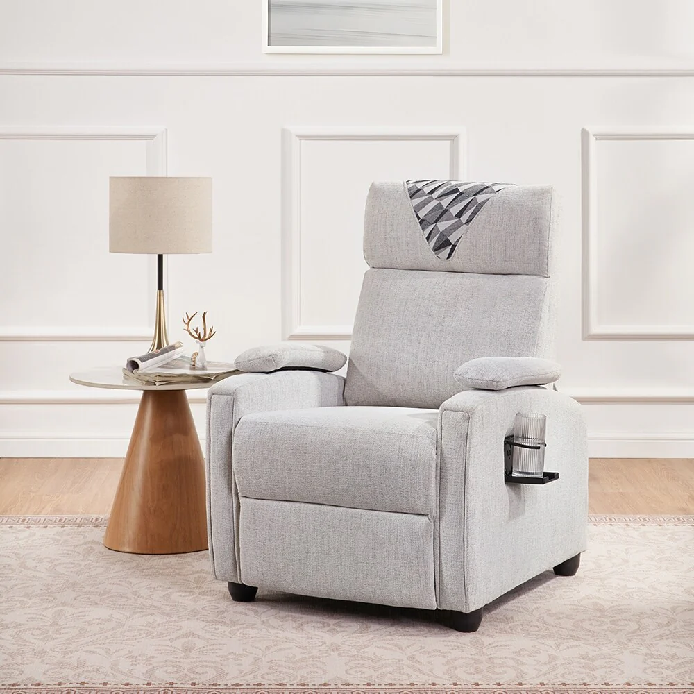 Manual Recliner Chair Classic Design with Plush Arms Back,Living Room