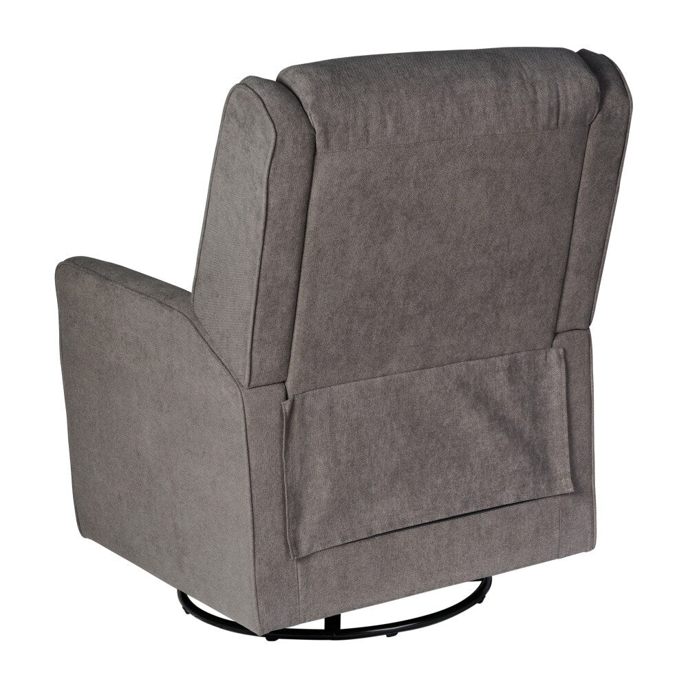 Classic Upholstered Manual Recline Rocking Swivel Glider Chair