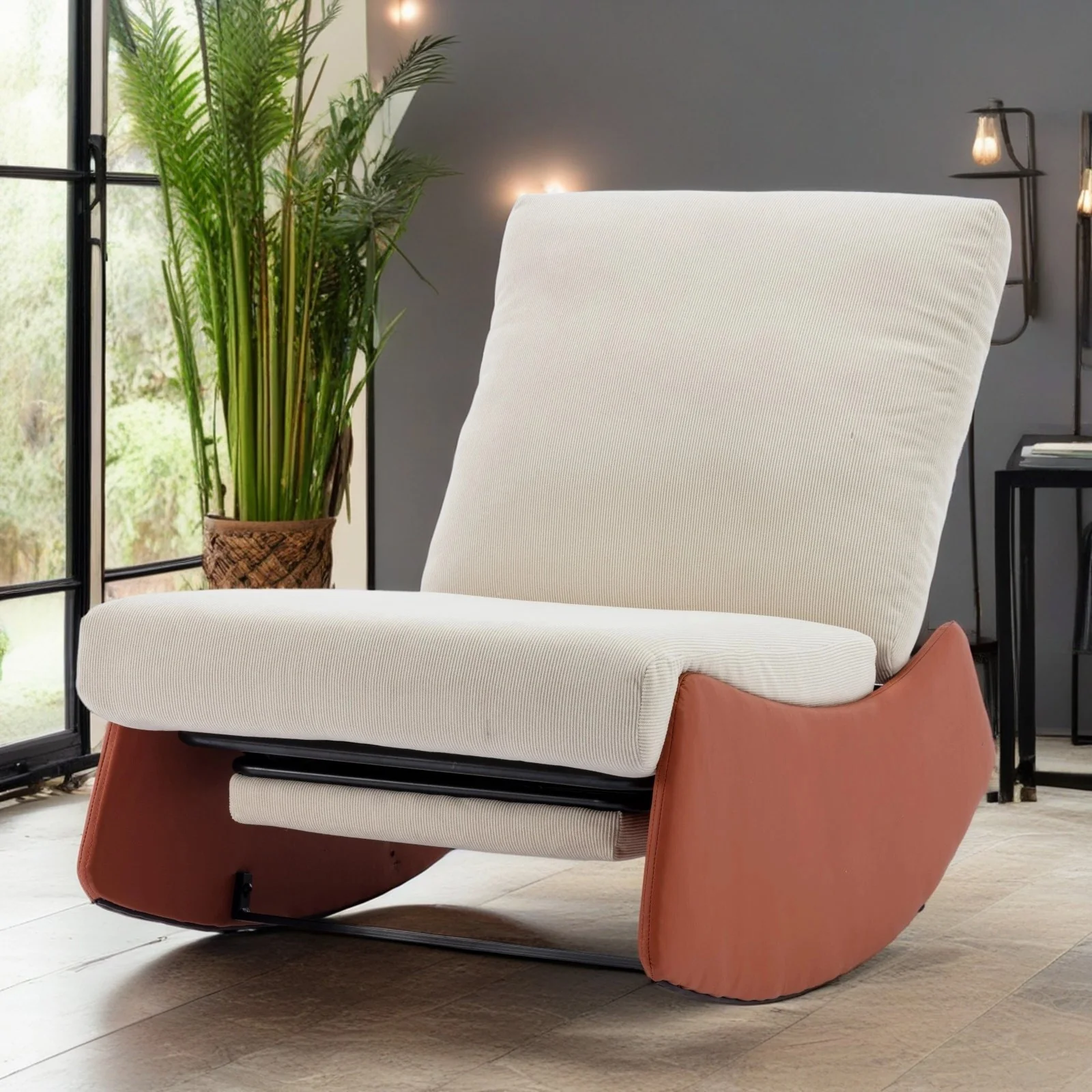 GDFStudio Modern Rocking Chair Recliner with Footrest