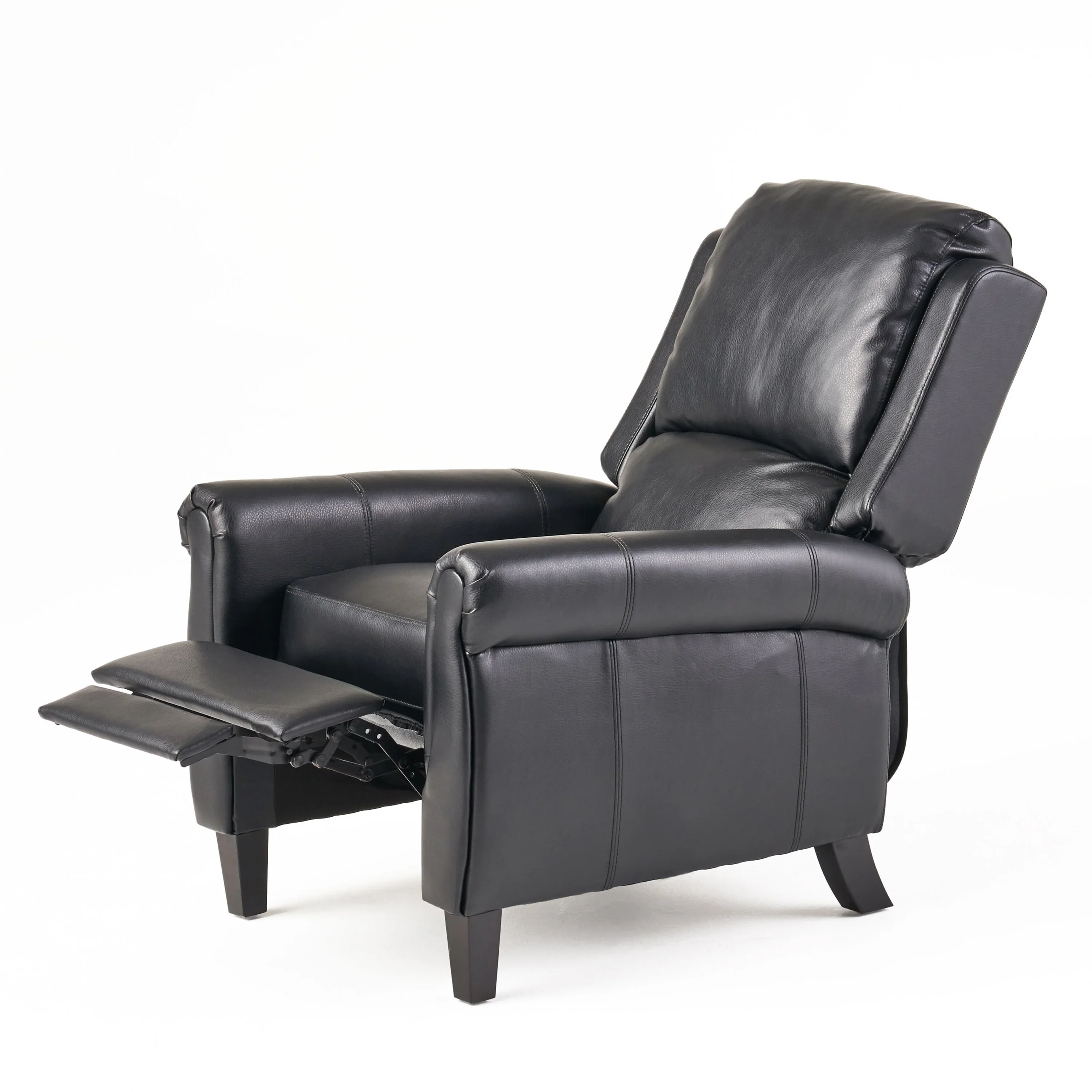 Manual PU Tufted Recliner Chair with Wooden Frame