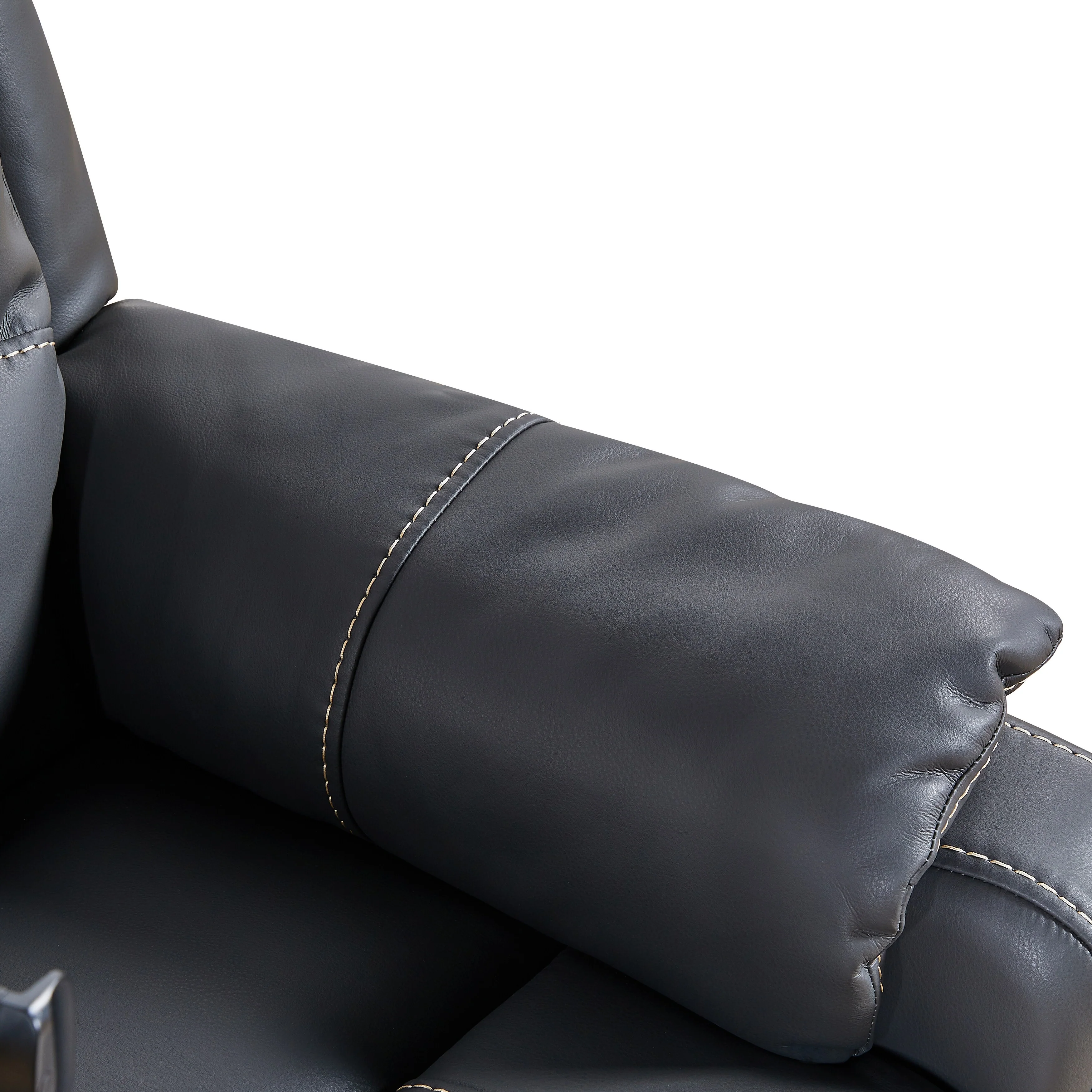 Black Power Recliner with Massage, Heat, USB, Phone Holder, and Side Pockets