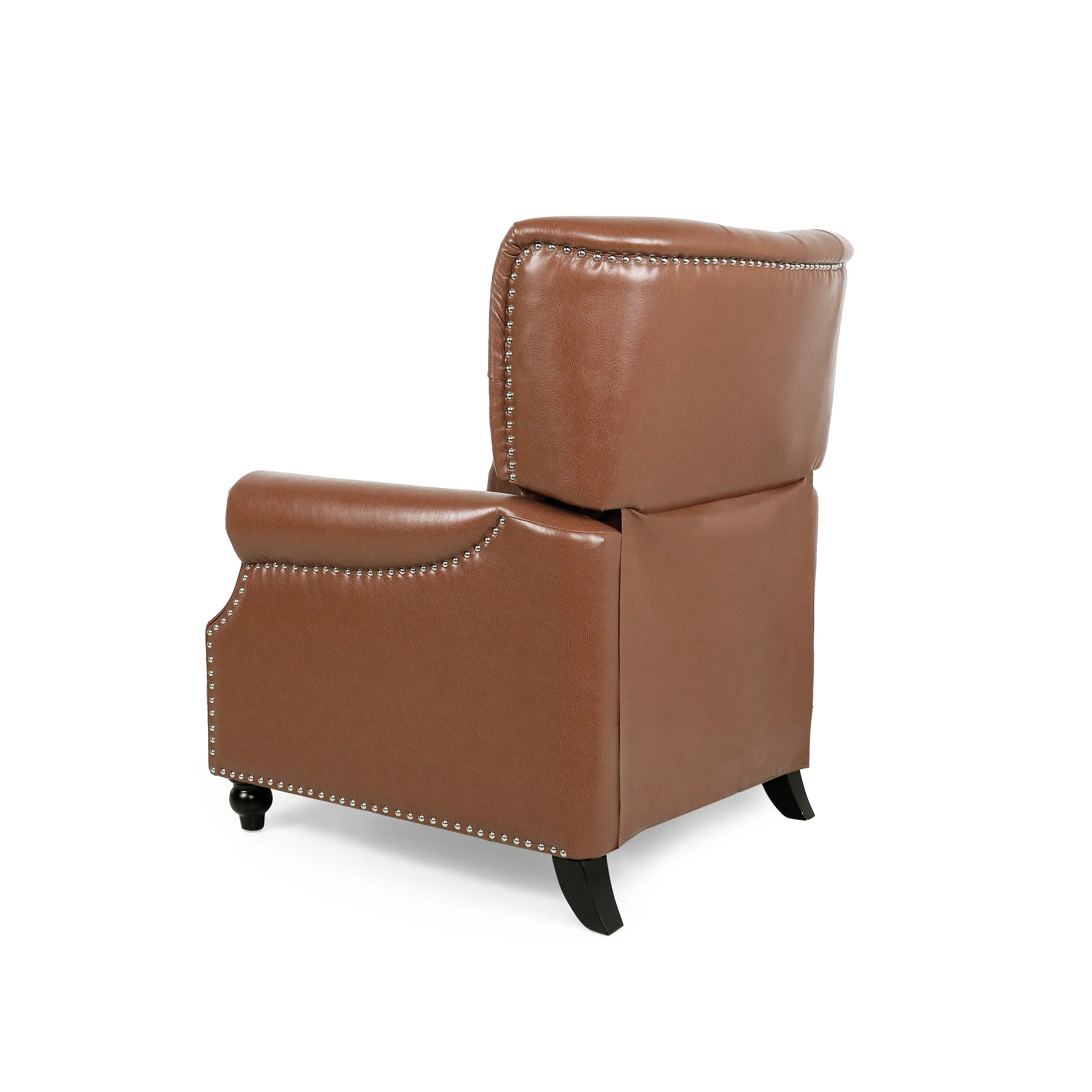 Button?Tufted Push?Back Recliner Chair with Nailhead & Rolled Arms