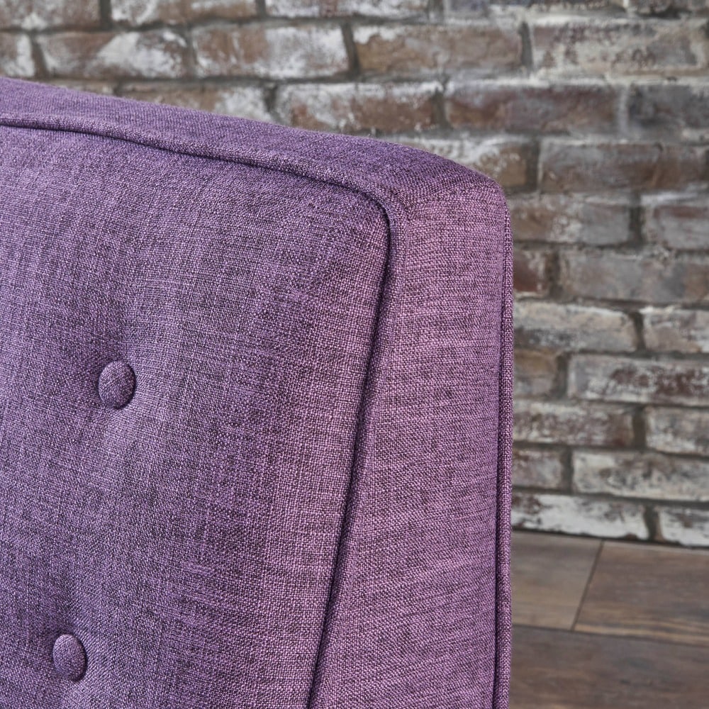 Mervynn Mid-Century Modern Button Tufted Fabric Recliner by Christopher Knight Home