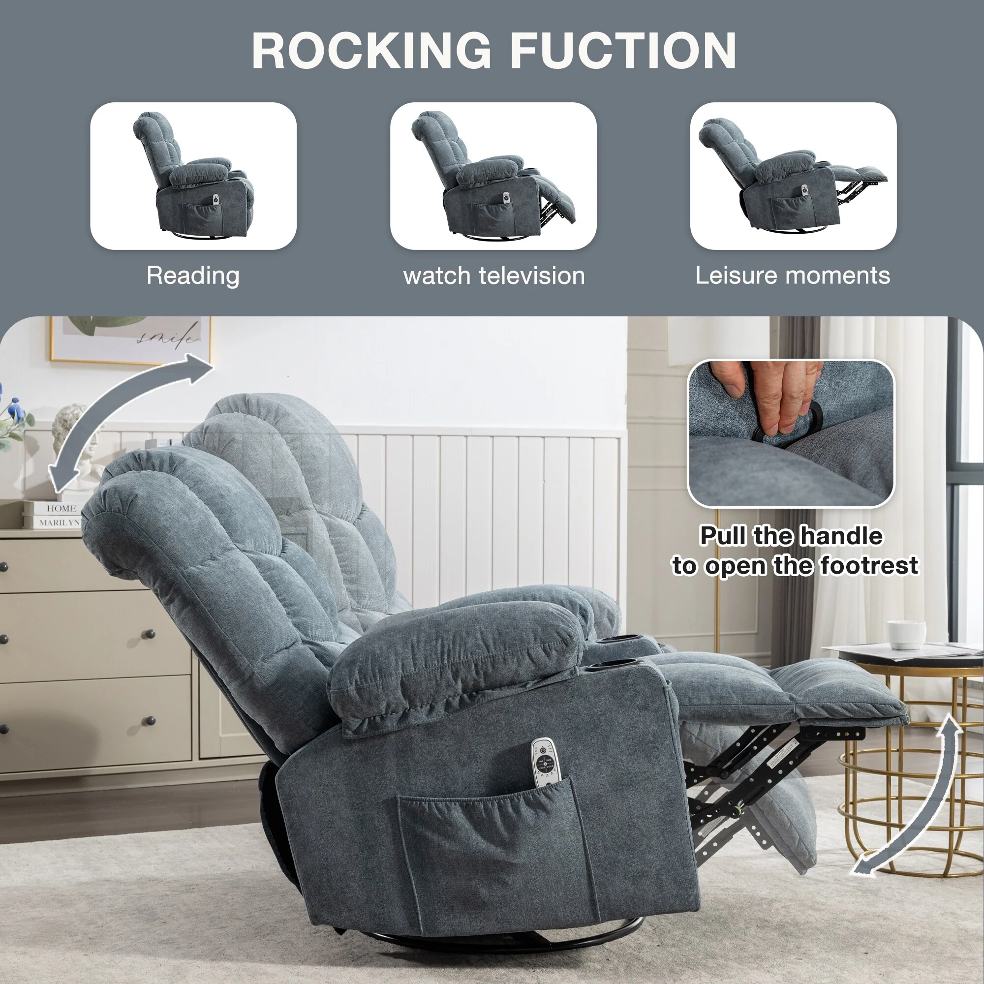 Massage Rocker Recliner Chair Rocking Chairs