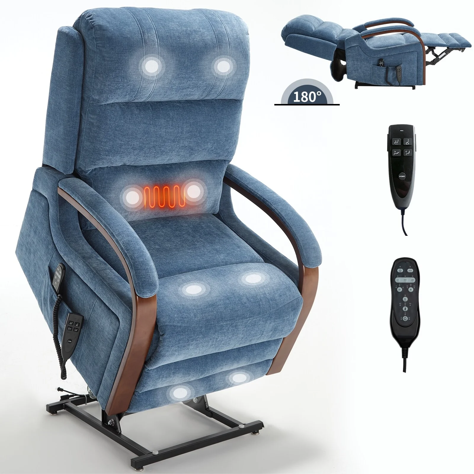Chenille Lift Recliner Chair