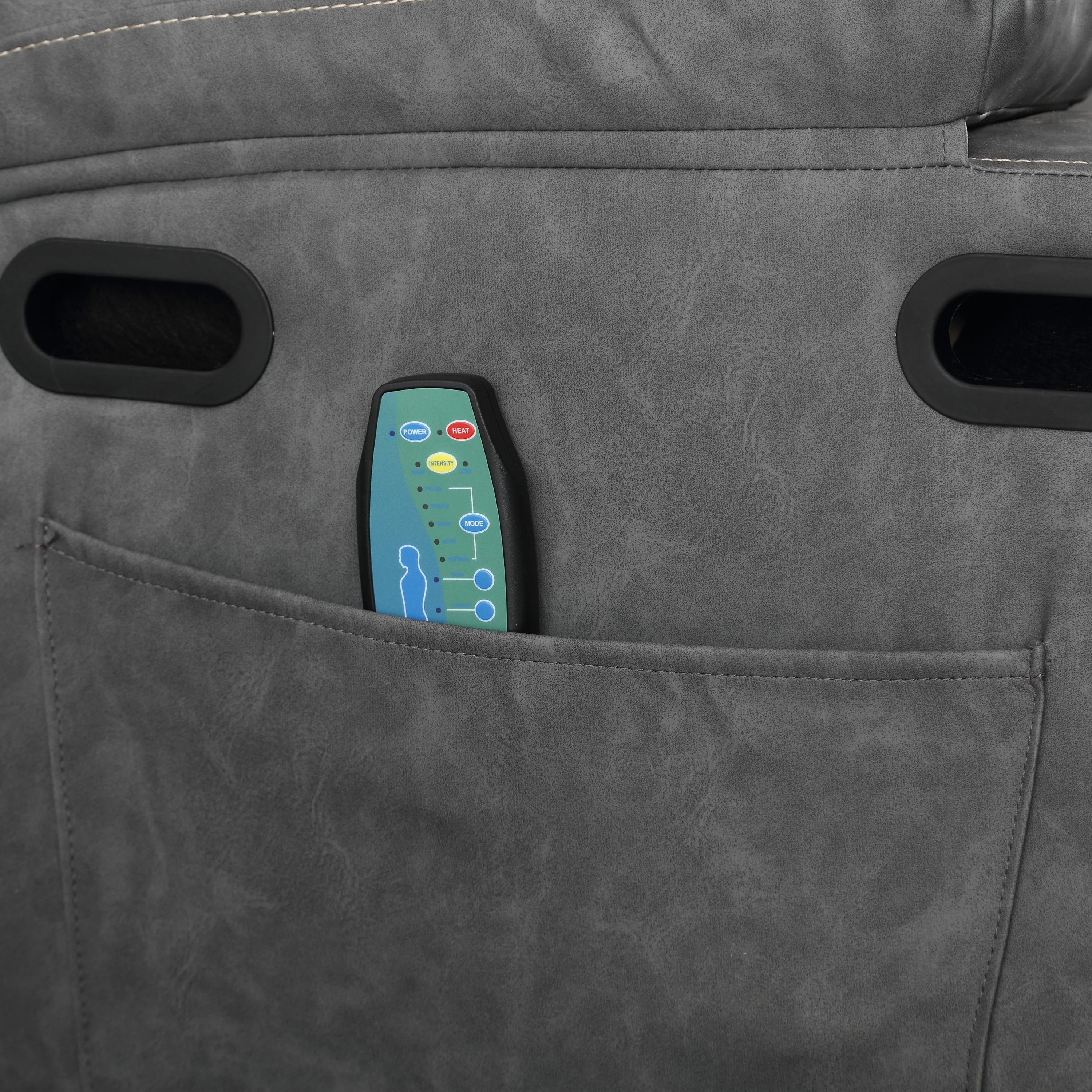 PU Leather Power Lift Recliner with Massage, Heating & Cup Holders