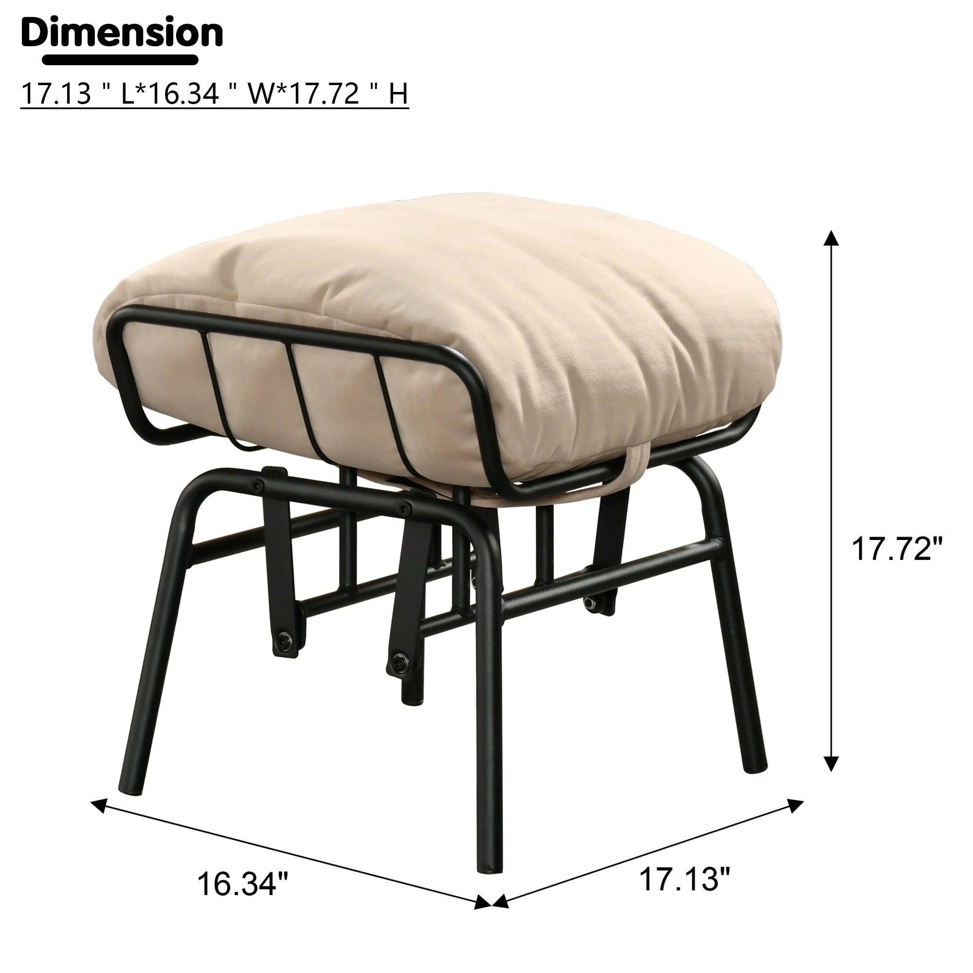 OVIOS Living Room Accent Chair Rocking Recliner Chair with Ottoman
