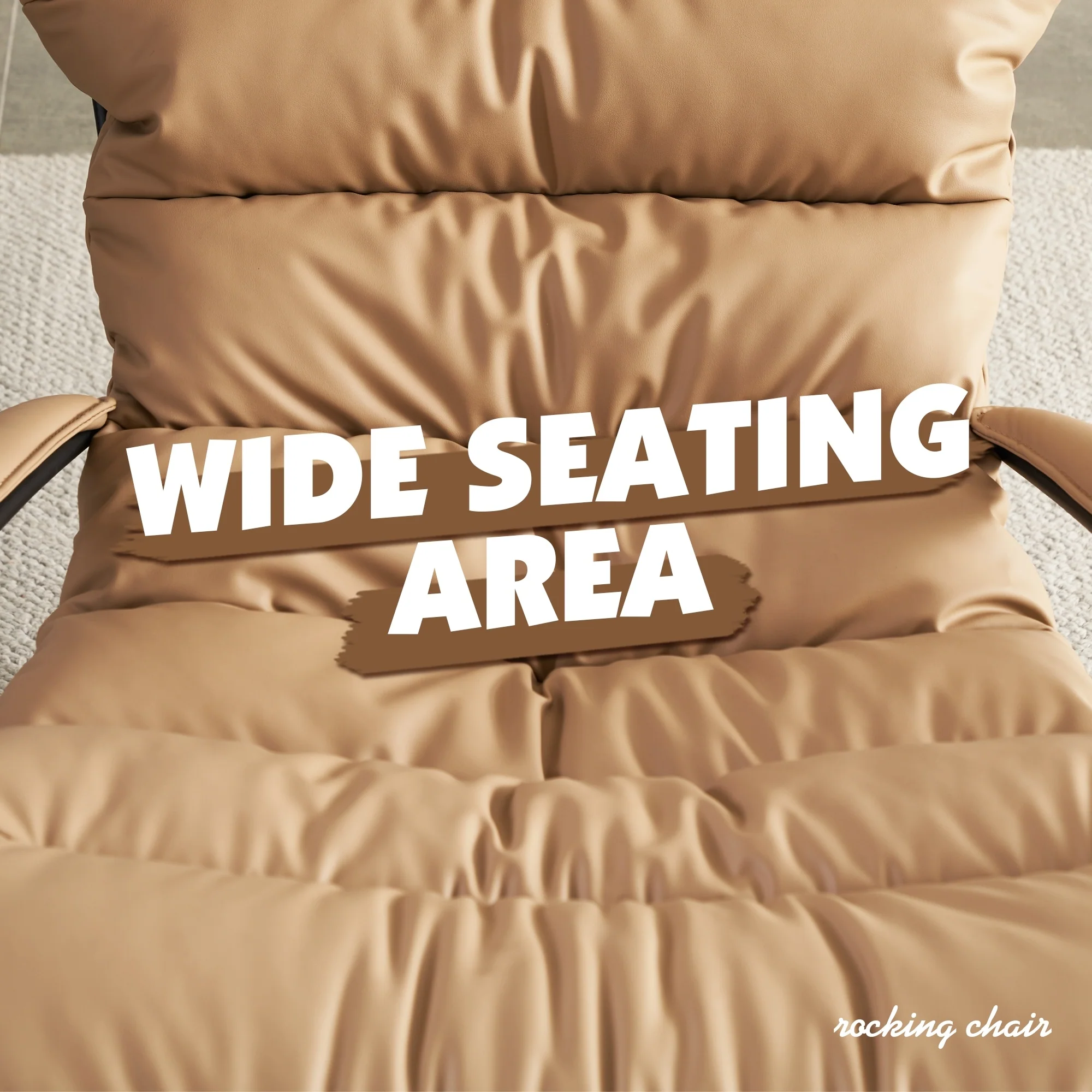 OVIOS Living Room Accent Chair Rocking Recliner Chair with Ottoman