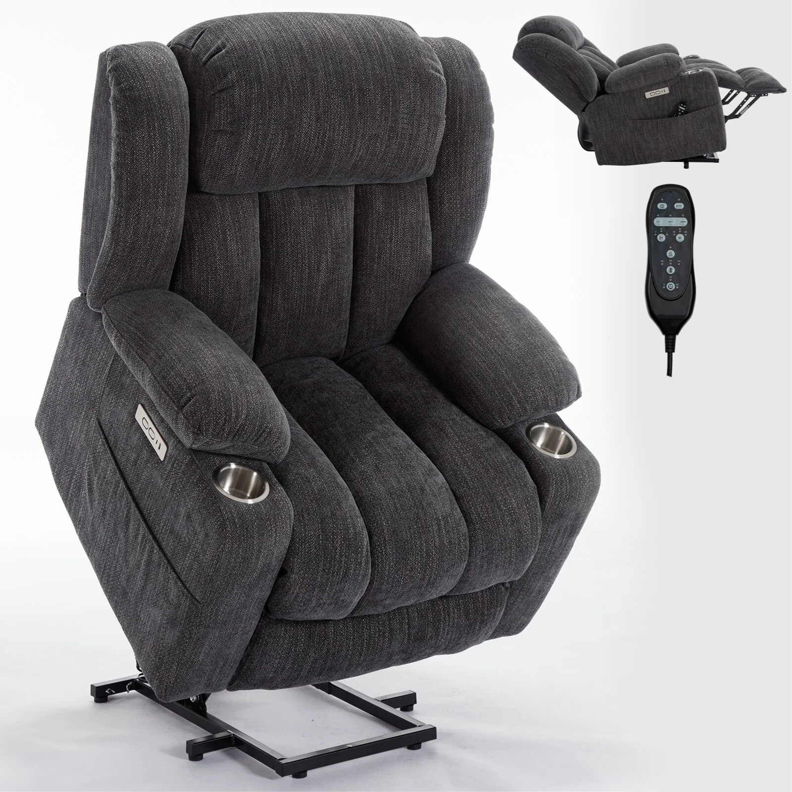 Chenille Power Lift Recliner Chair
