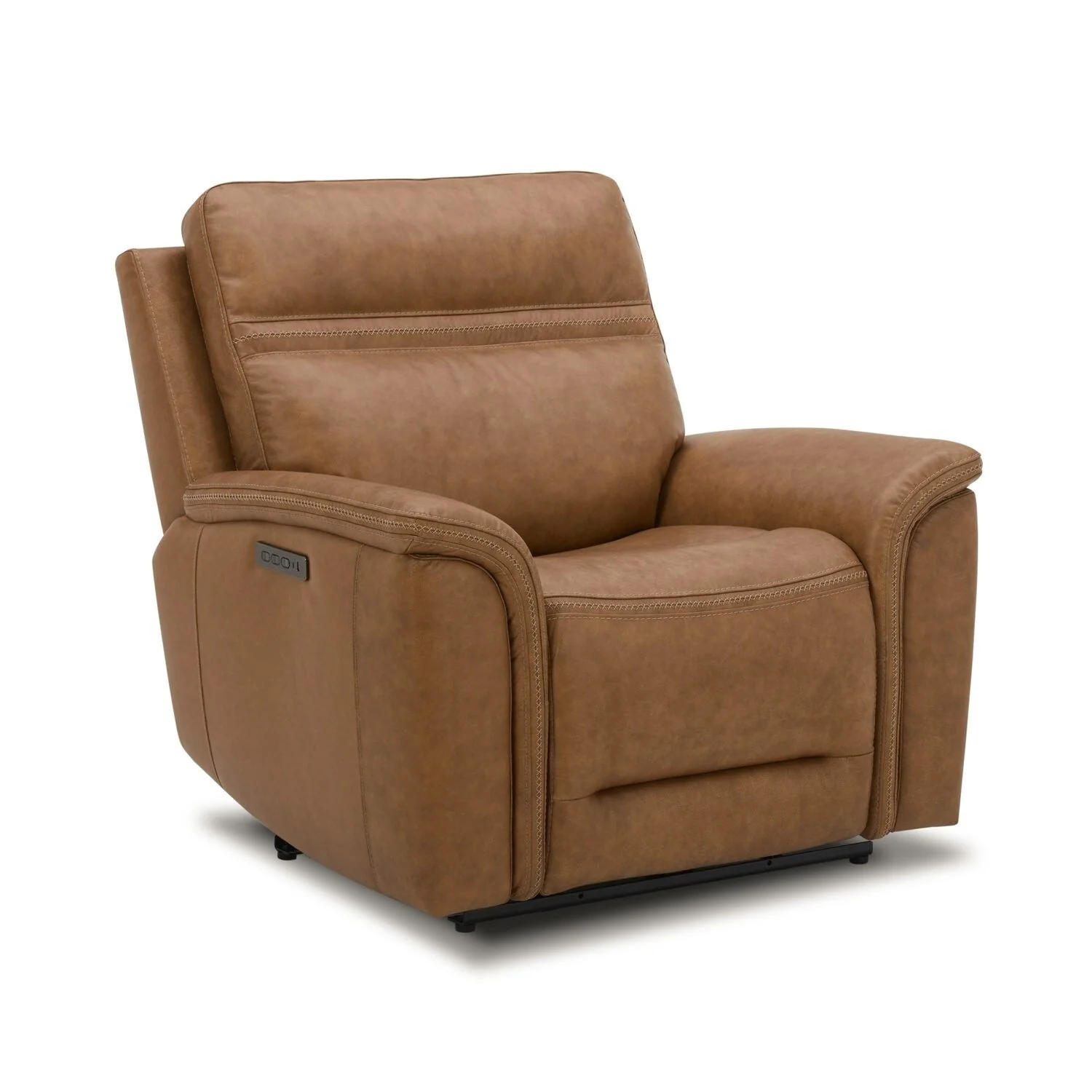 Cooper Leather Power Recliner - Camel