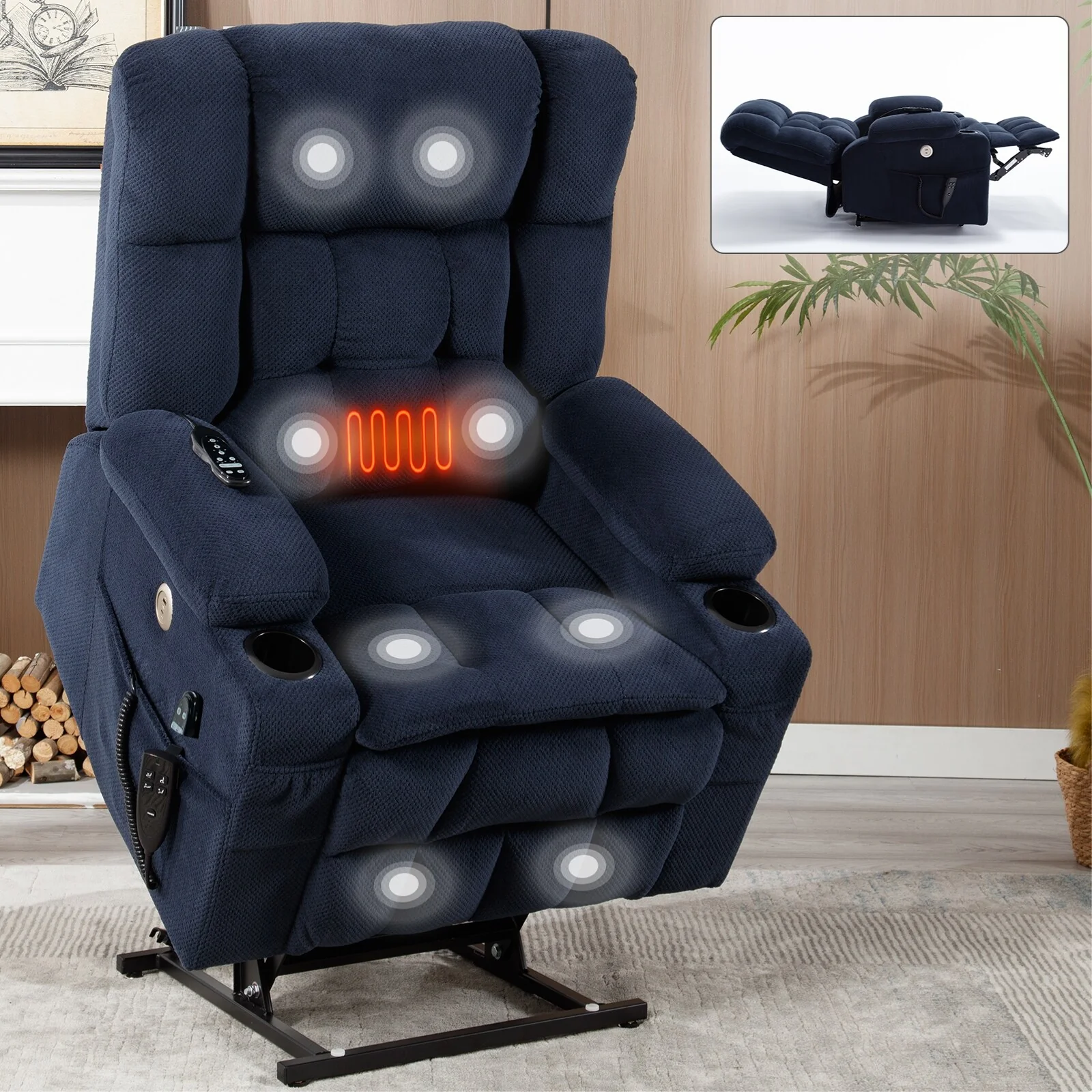 Chenille Power Lift Recliner Chair