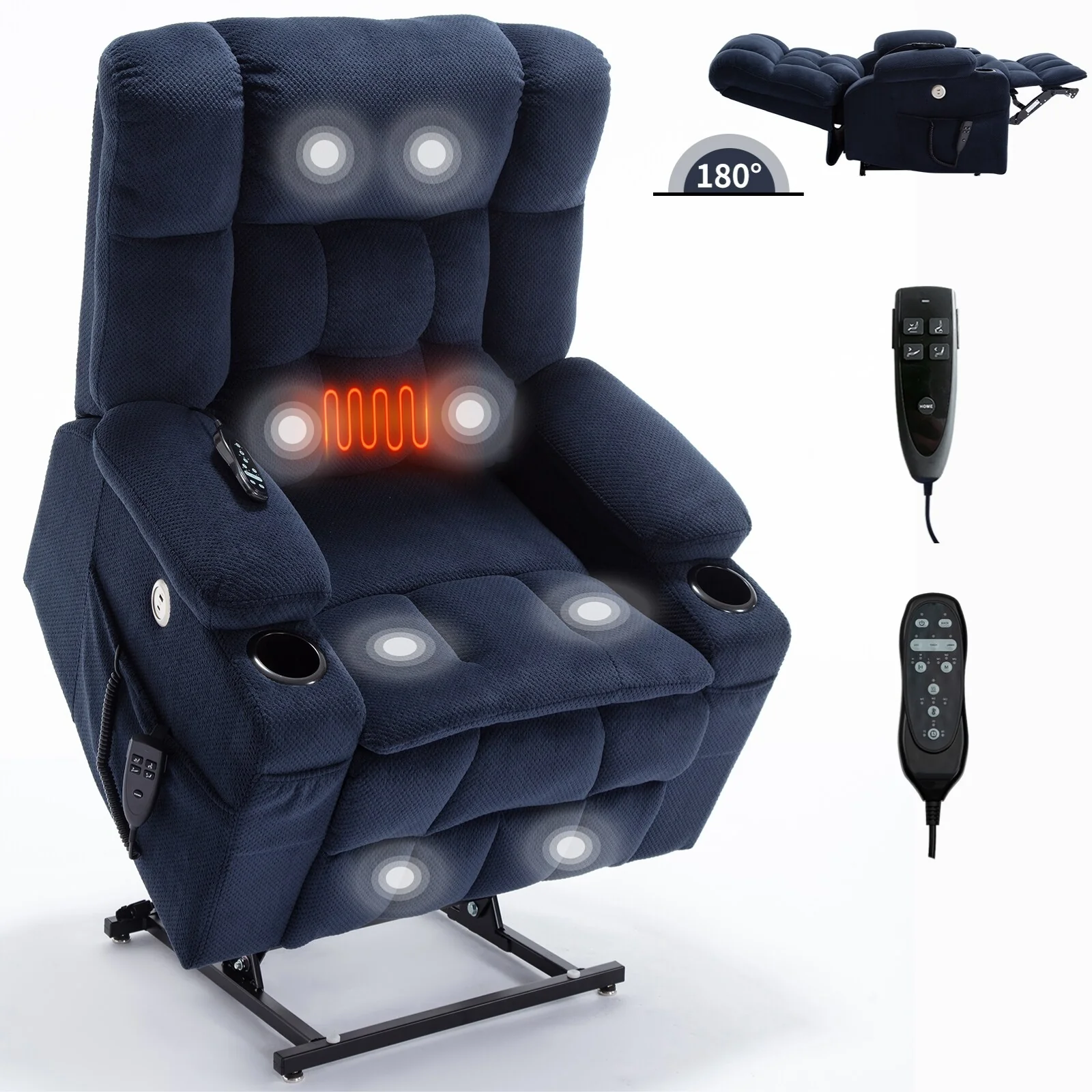 Chenille Power Lift Recliner Chair