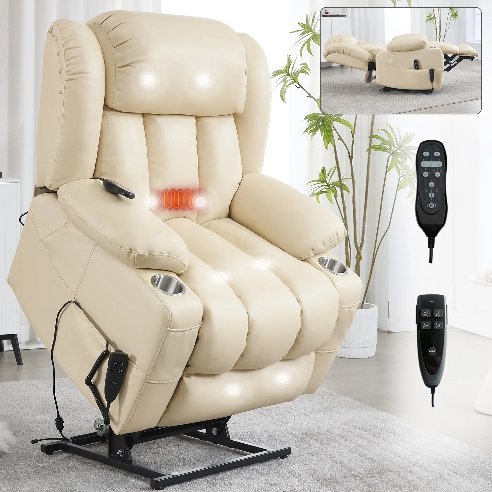 Leatheraire Power Lift Recliner Chair