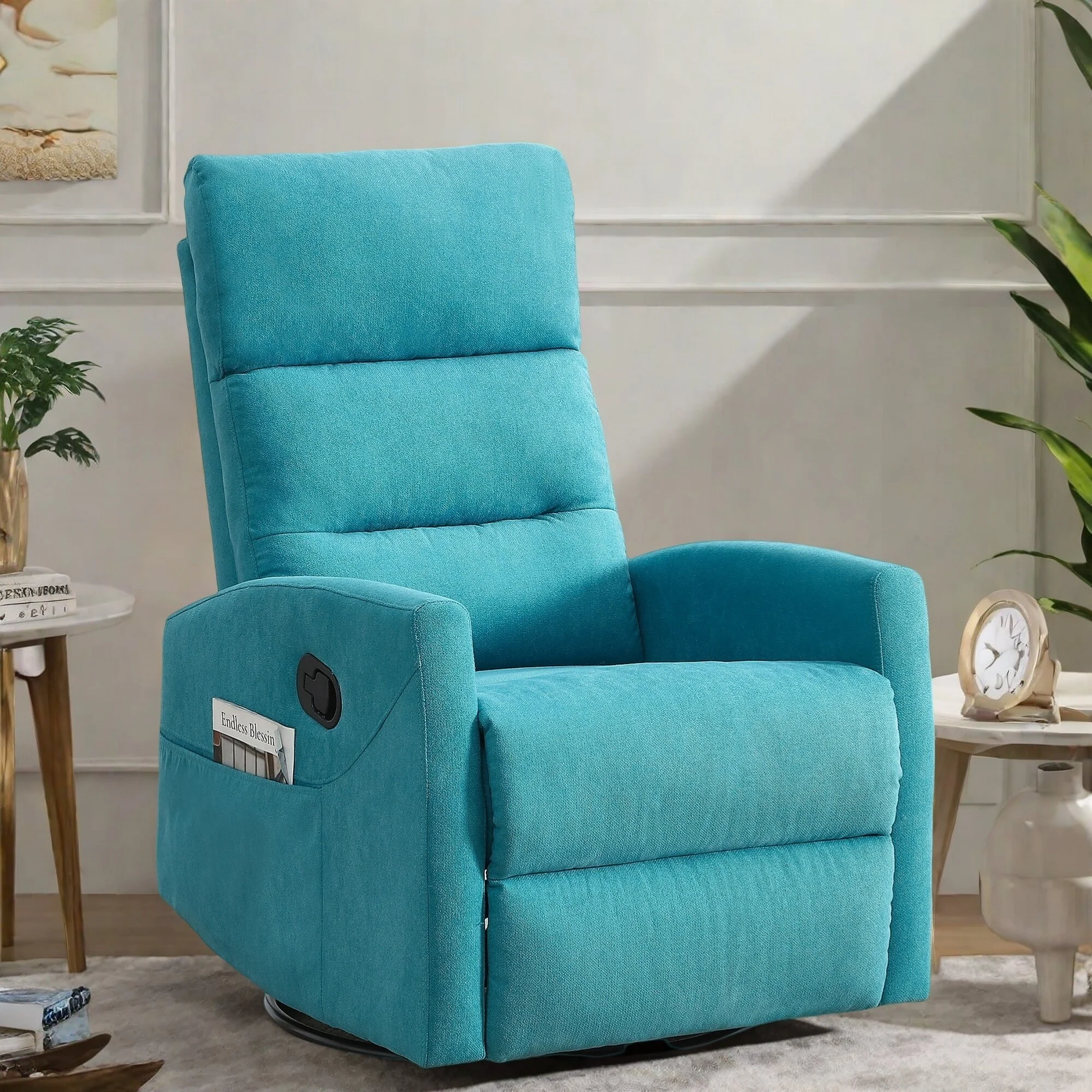 Swivel Rocking Recliner Chair with 155�� Recline and Tool-Free Assembly