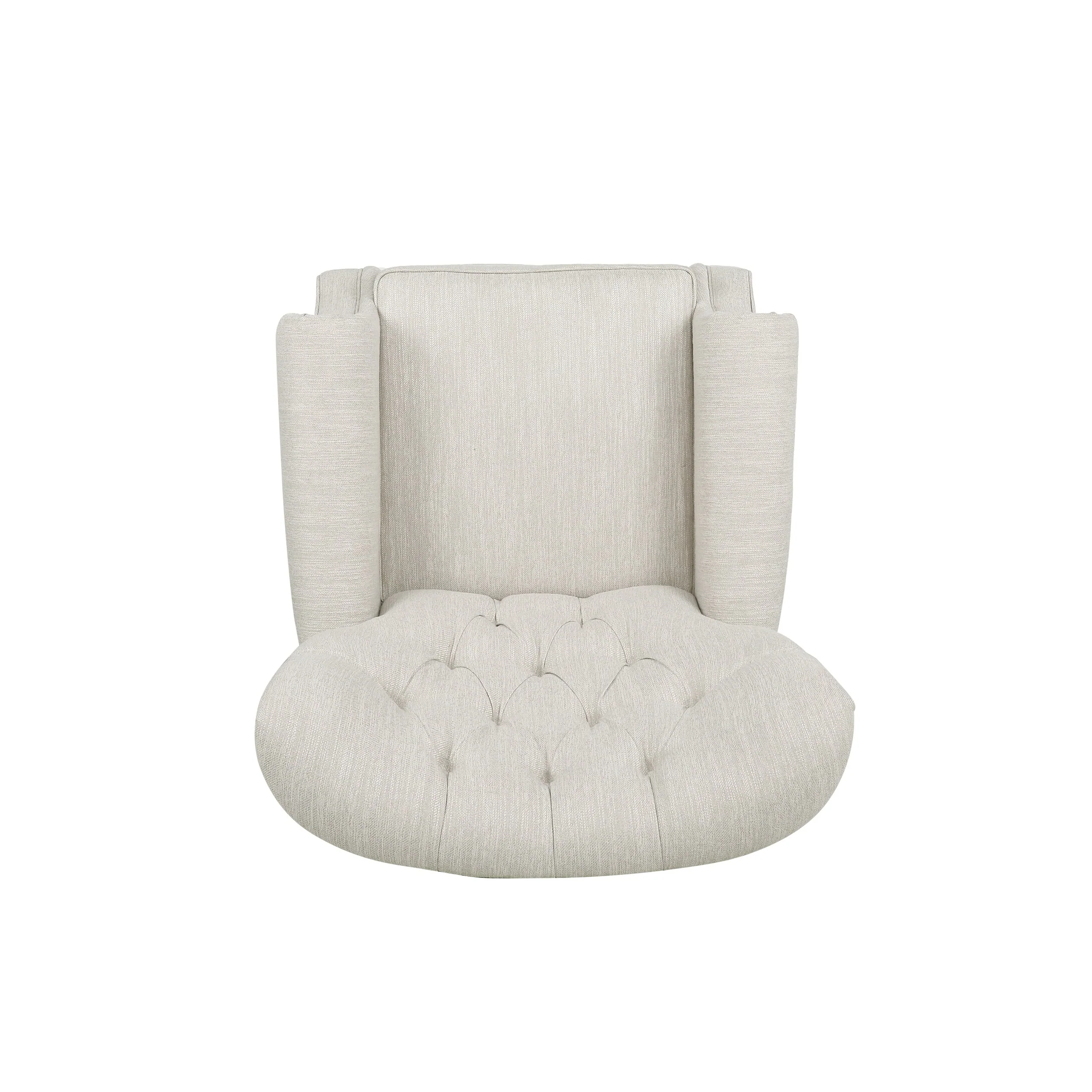 Button Tufted Push-Back Recliner Chair with Nailhead Trim and Rolled Arms