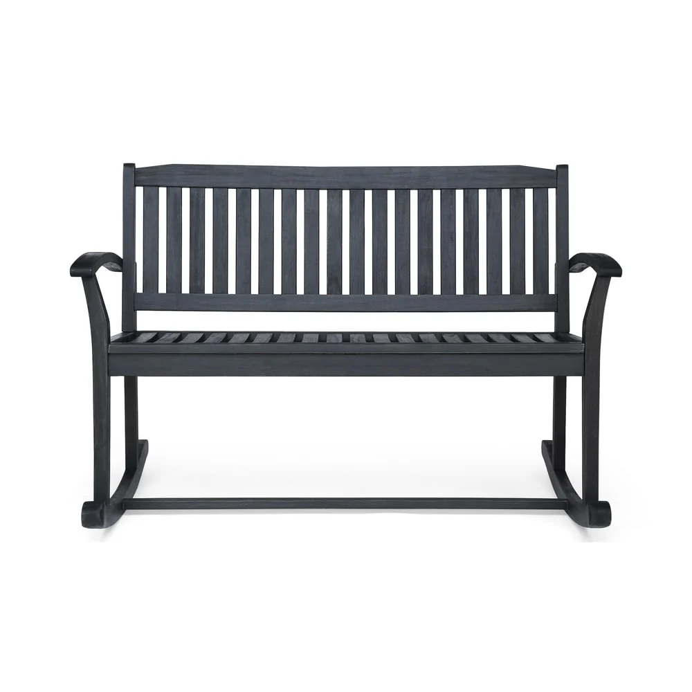 Amina Acacia Wood Patio Glider by Christopher Knight Home