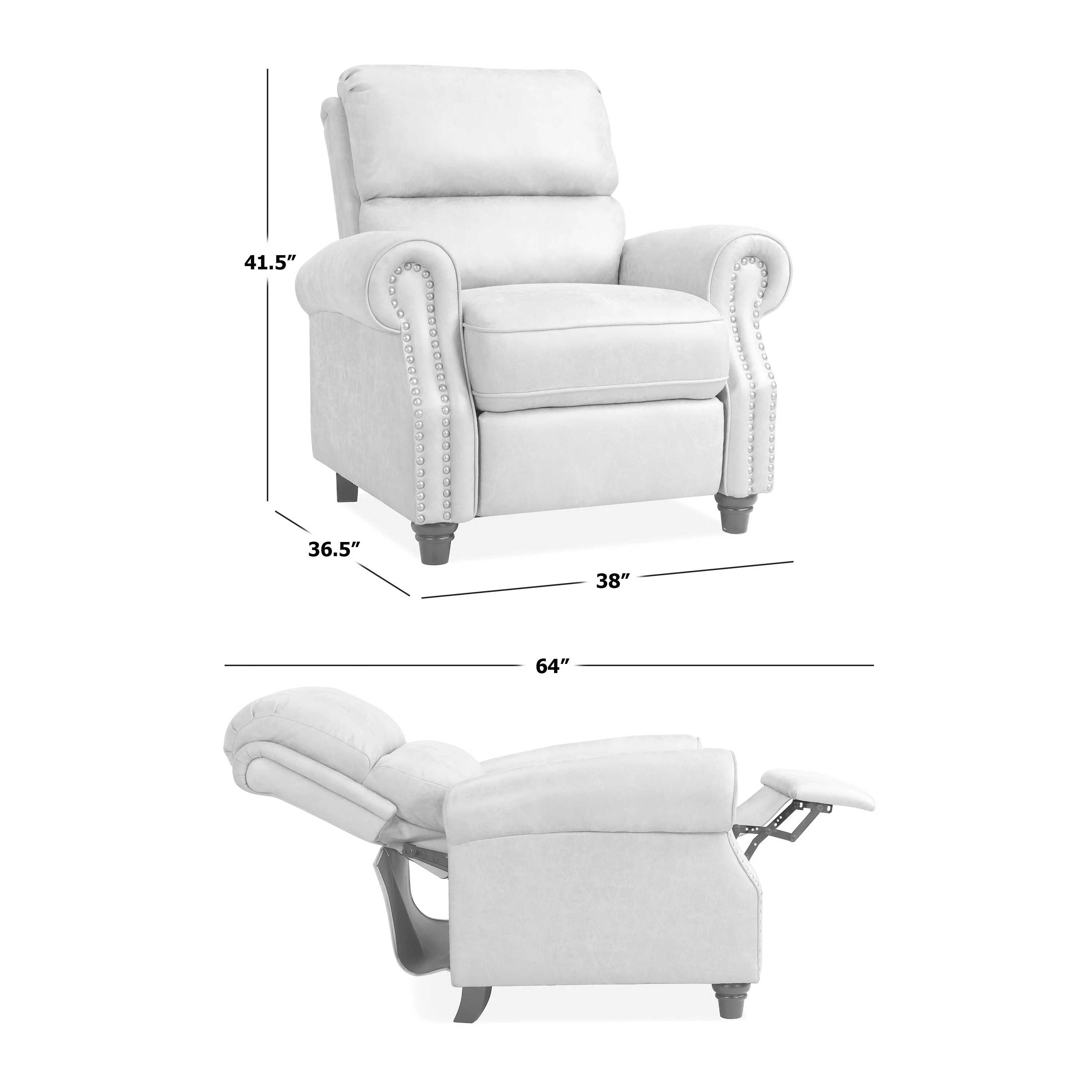 Copper Grove Jessie Linen Push-back Recliner Chair