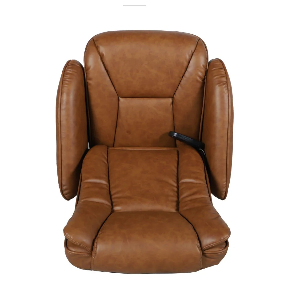 LeatherSoft Massaging Multi-Position Recliner w/Ottoman