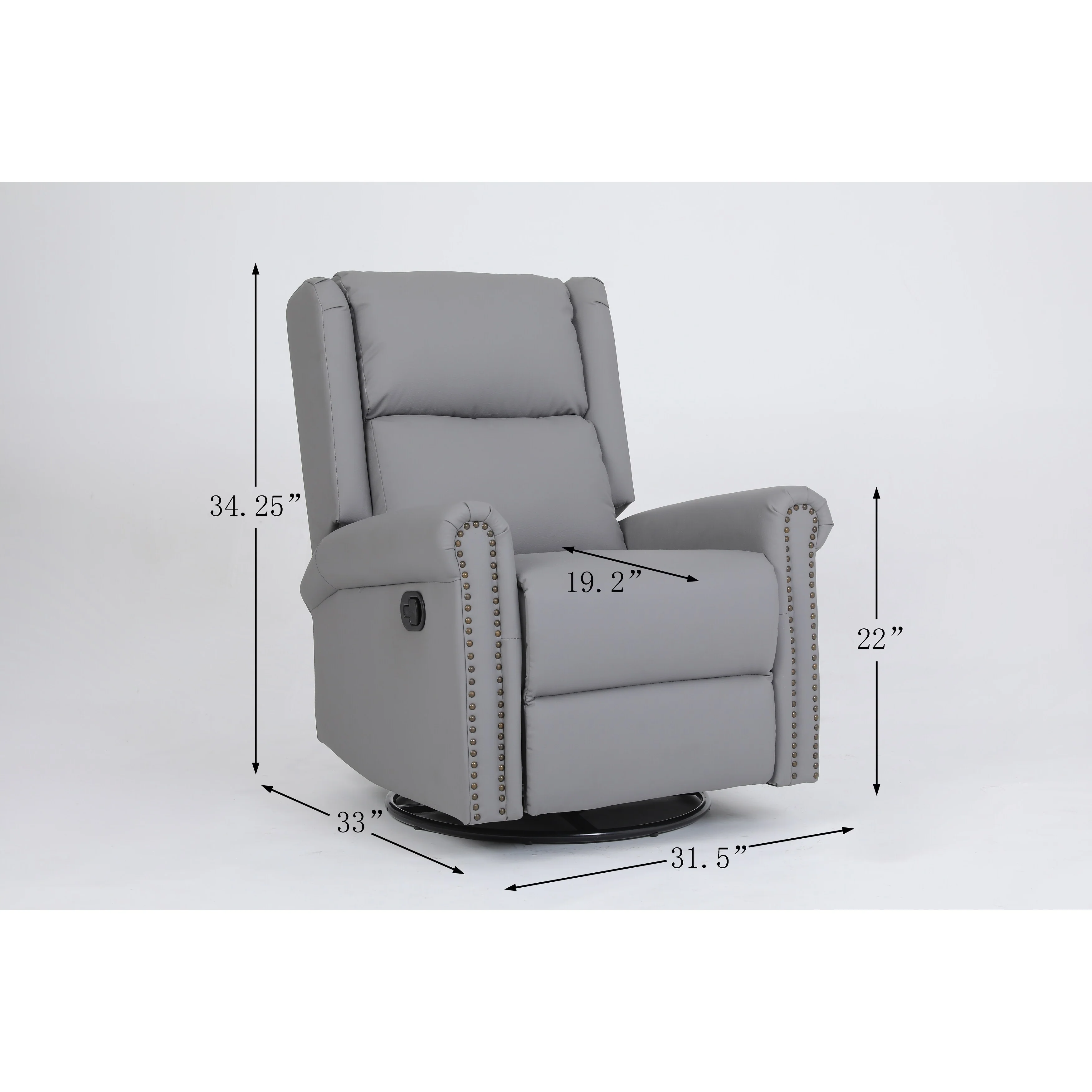 Ergonomic Swivel Rocker Recliner Chair with USB?C & Lumbar Cushion