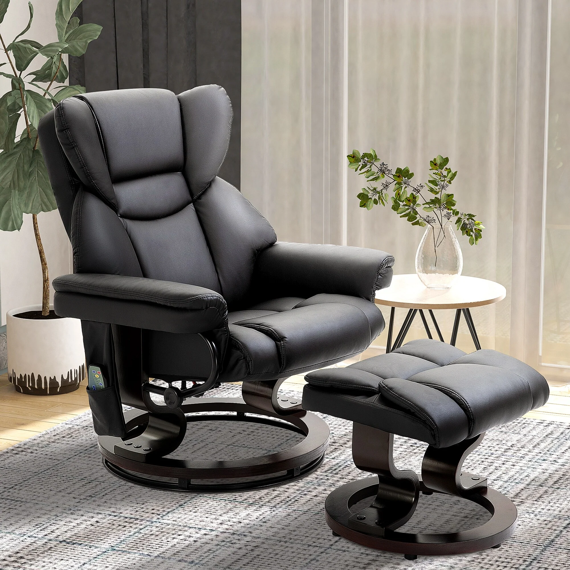 Massage Recliner Chair with Ottoman Footrest