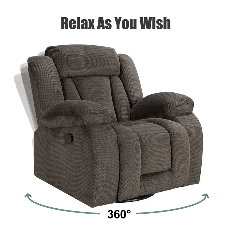 Rocker and Swivel Upholstered Recliner