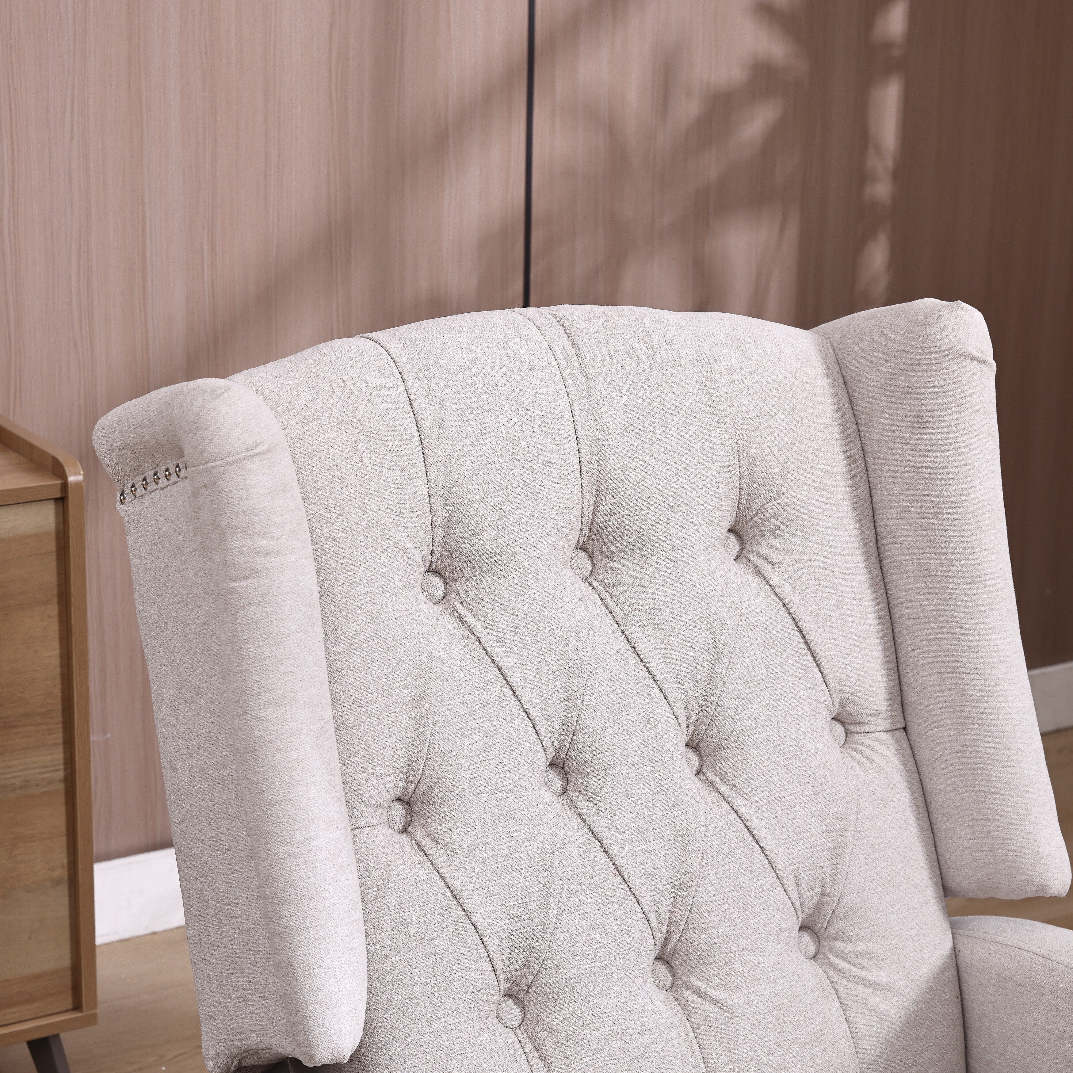 Swivel Recliner Lounge Chair with Footrest, Glider Motion & Ergonomic Design