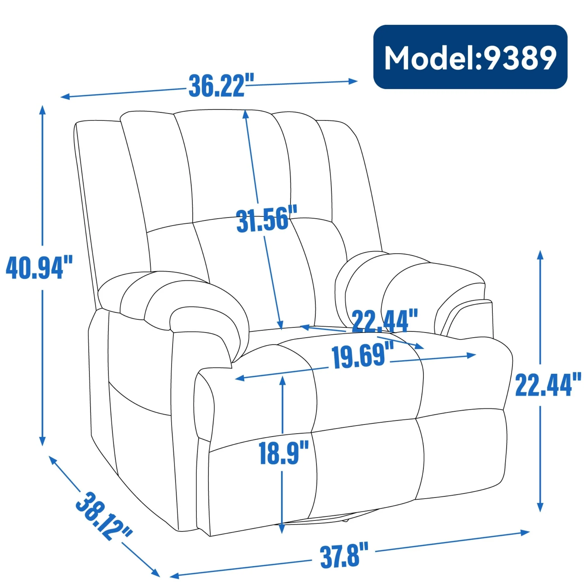 Modern Fabric Recliner