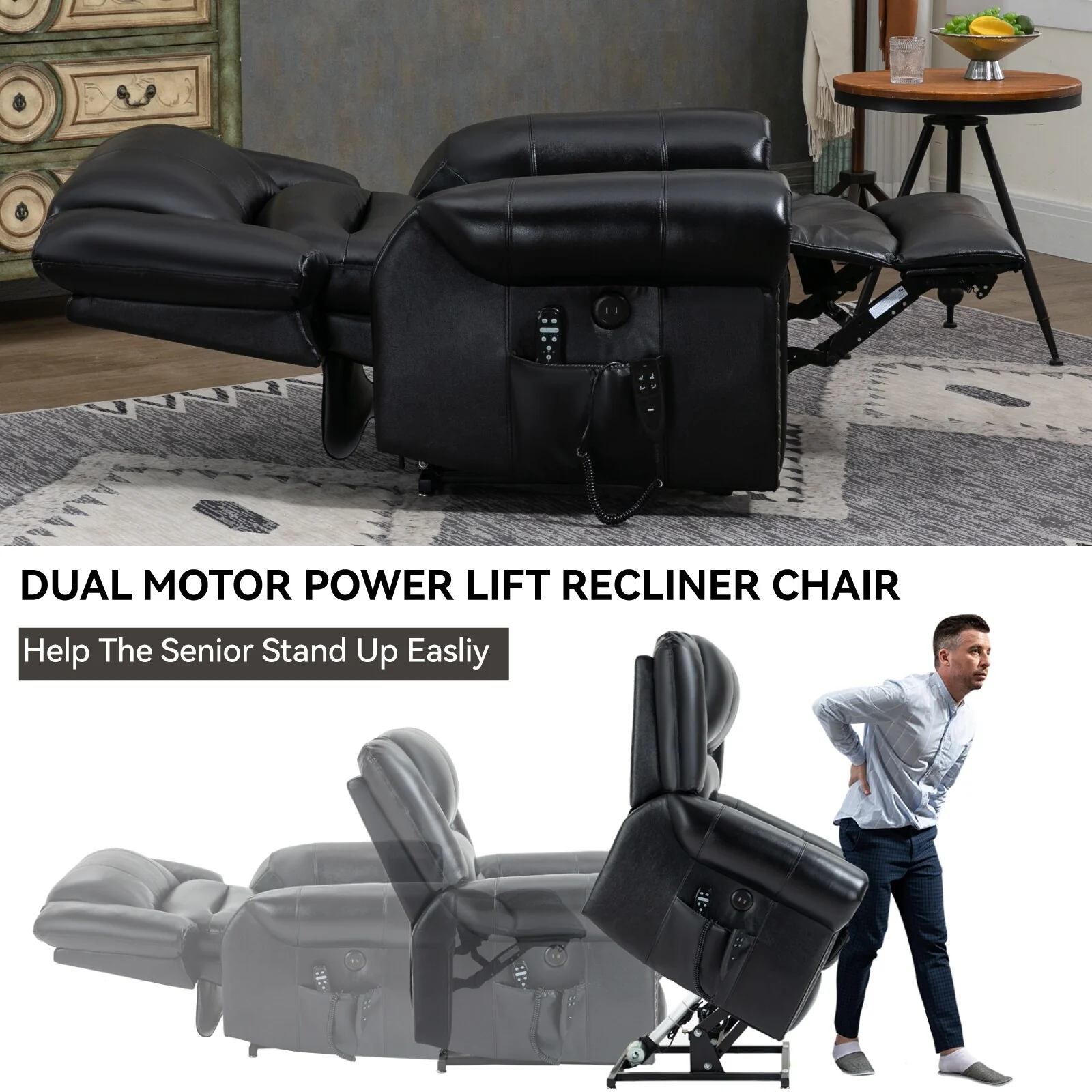 Power Lift Recliner Chair Heat Massage