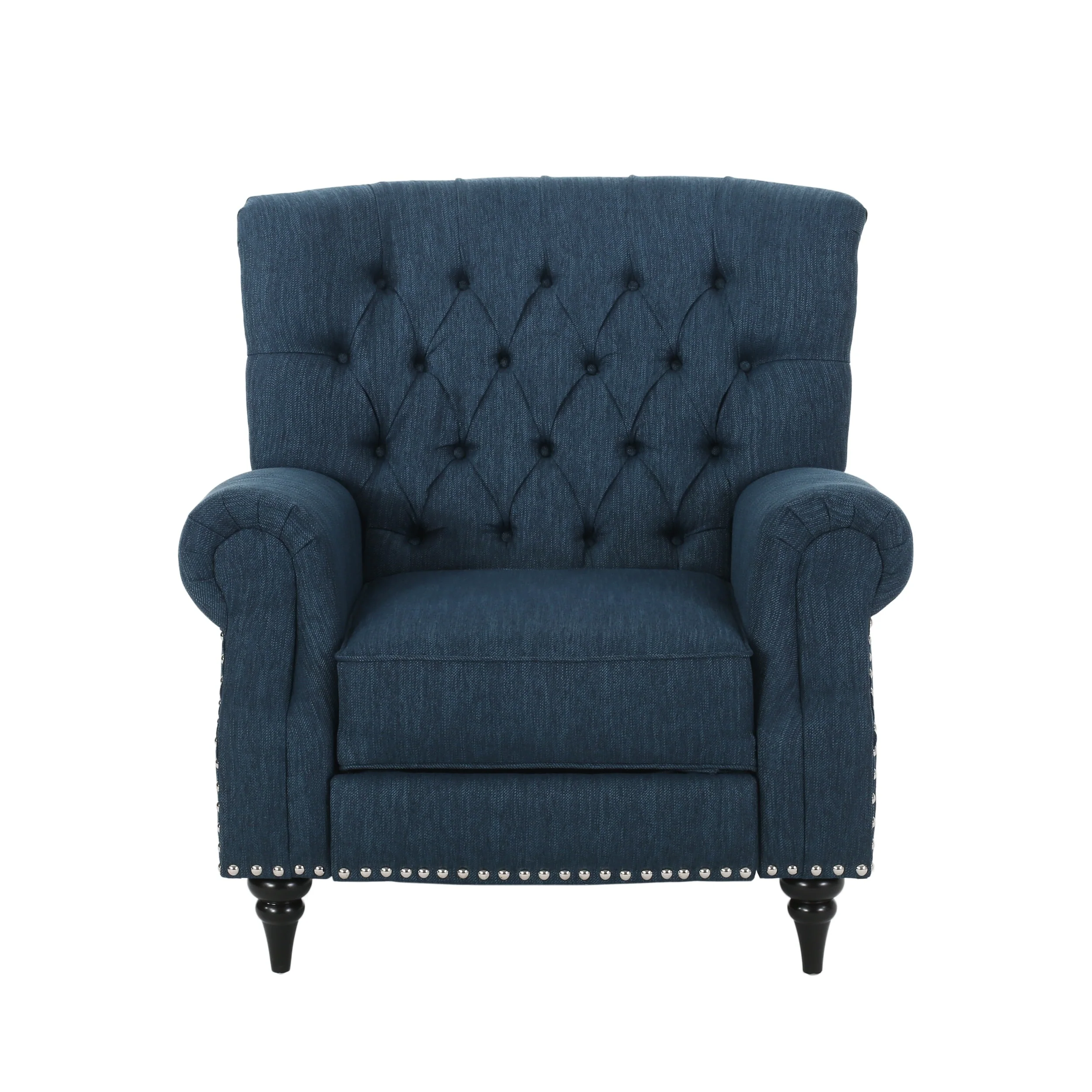 Sunapee Fabric and Rubberwood Recliner with Nailhead Trim by Christopher Knight Home