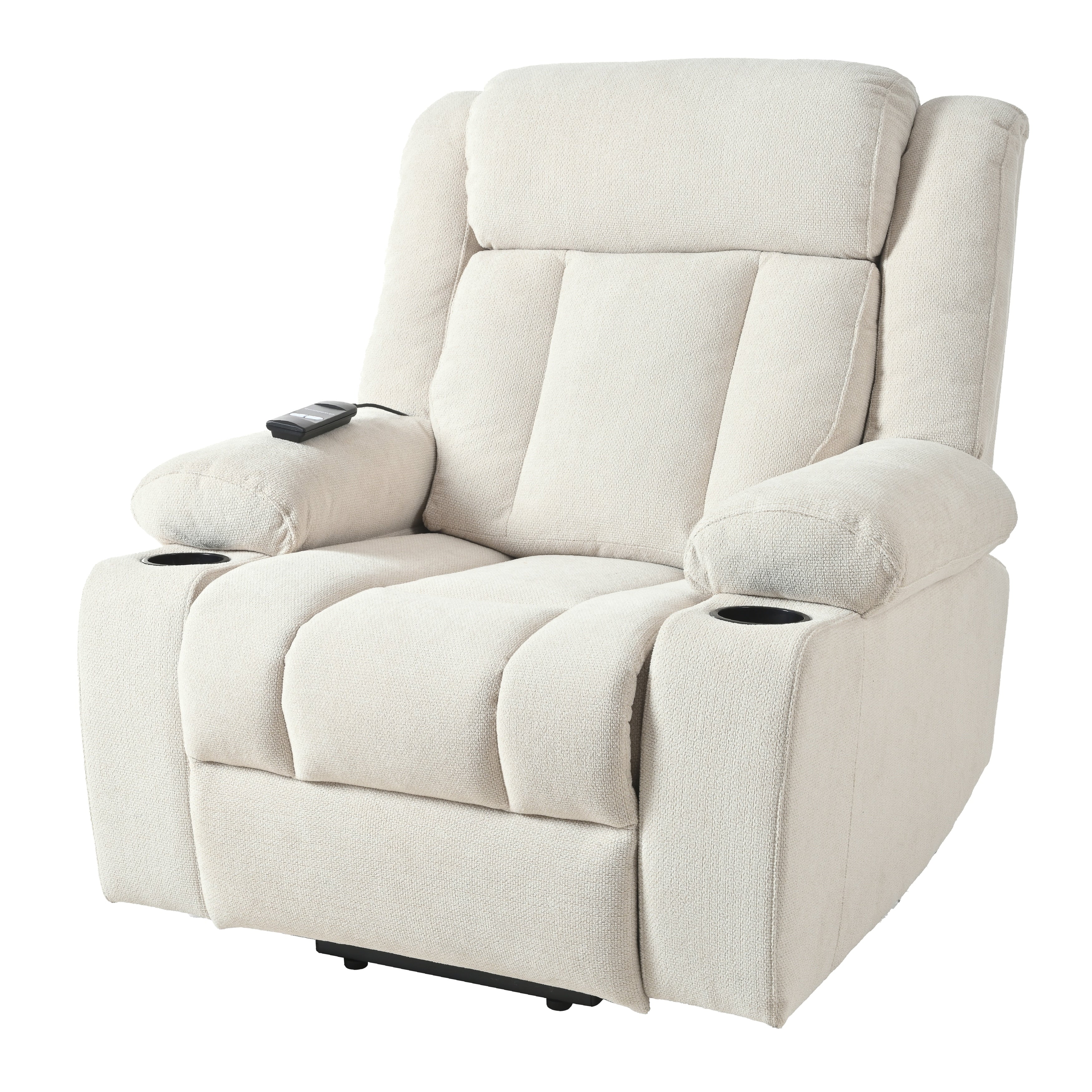 Velvet Power Lift Recliner with Footrest & Pocket