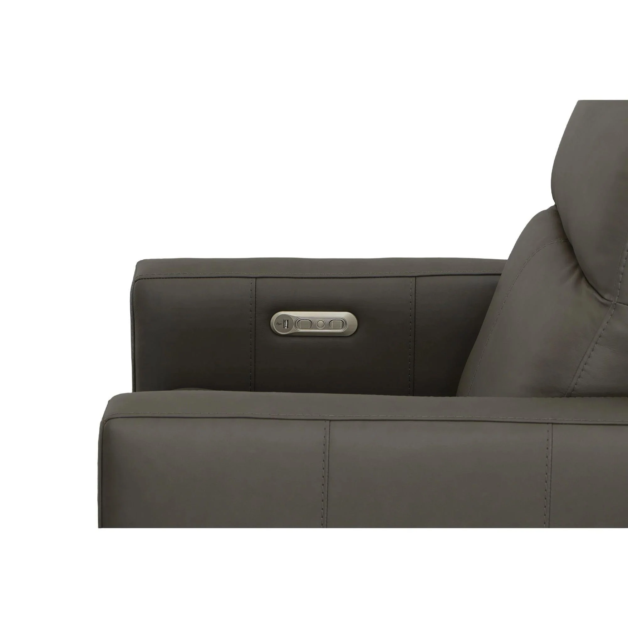 Broadway Premium Leather Power Recliner with Power Headrest by Flexsteel