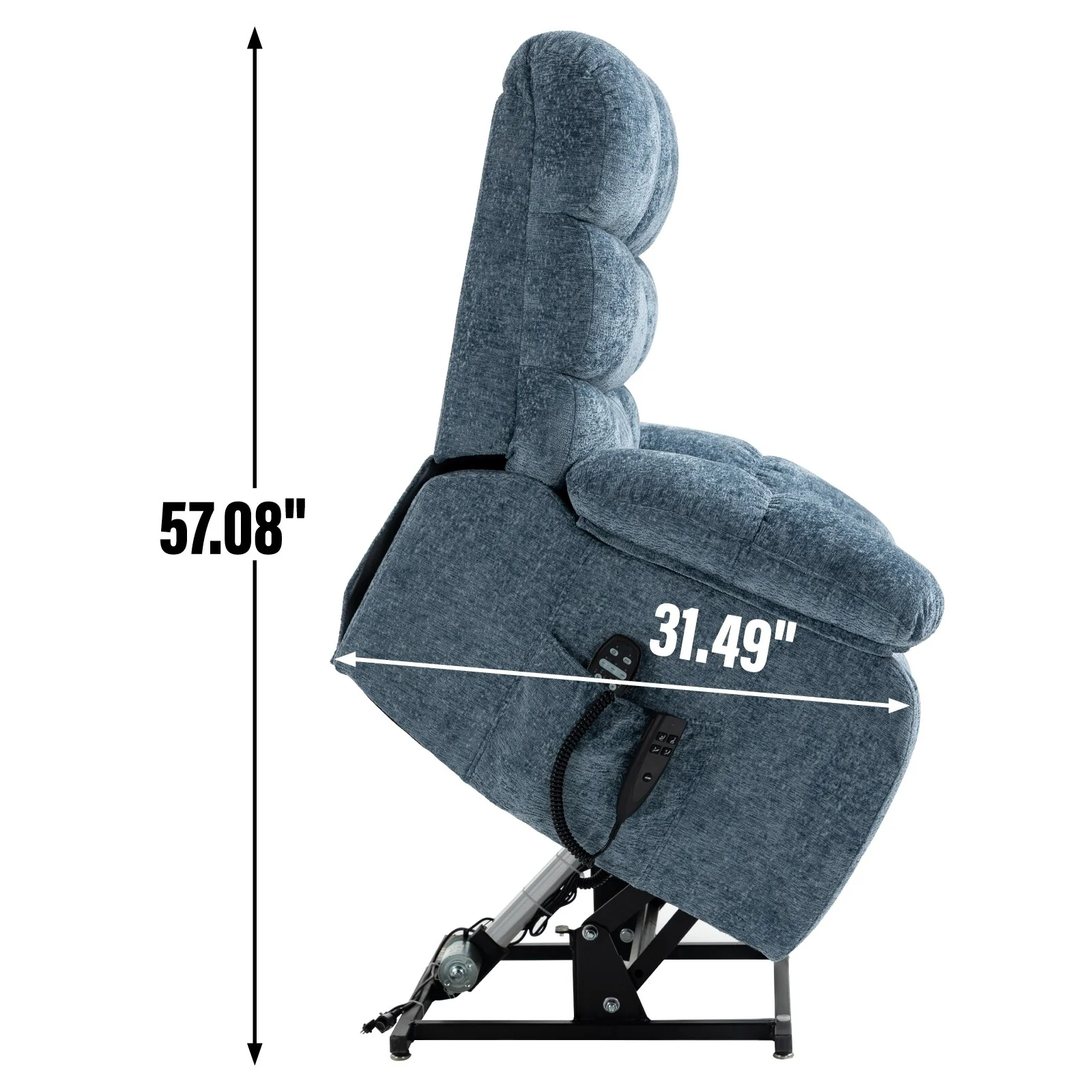 Lift Recliner Chair Heat Massage Dual Motor Infinite Position
