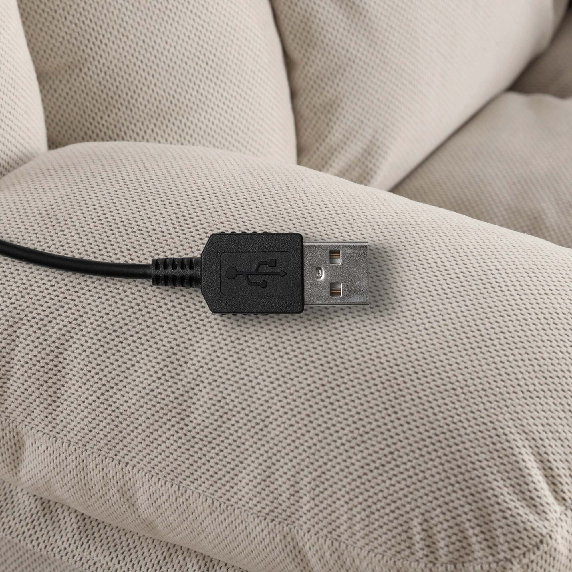 Swinging recliner massage heated sofa