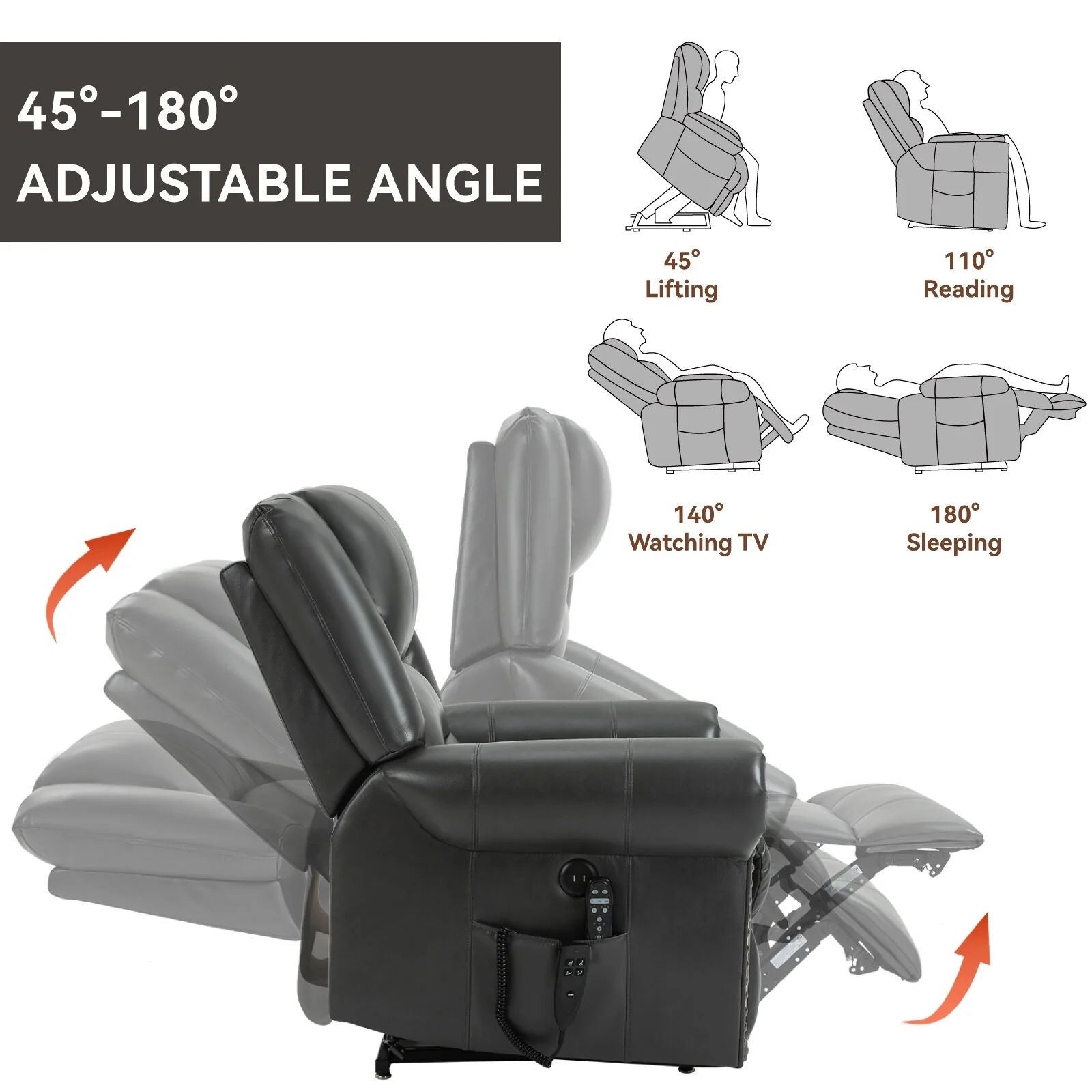 Power Lift Recliner Chair Heat Massage