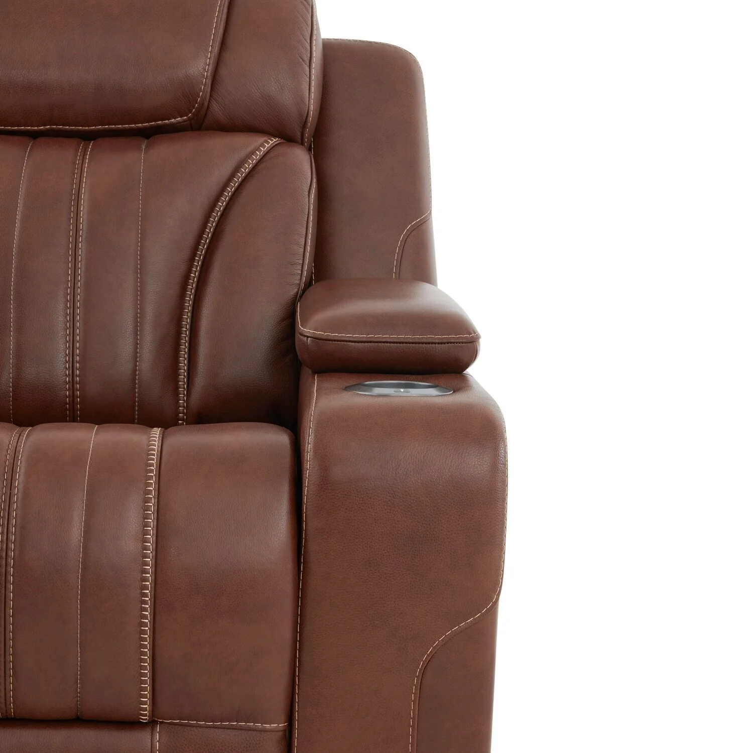 Liberty Furniture Caswell Power Recliner Chestnut Leather