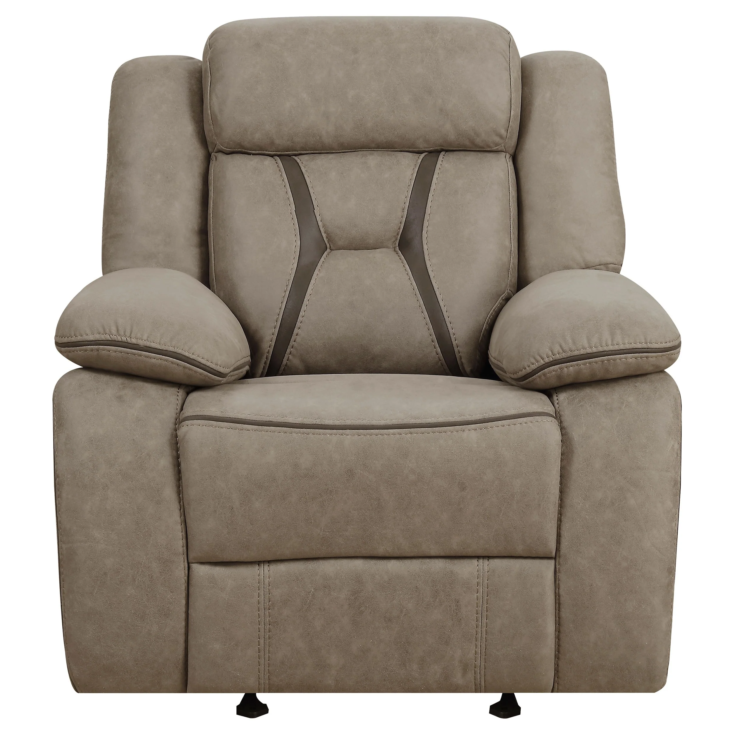 Higgins Overstuffed Upholstered Glider Recliner