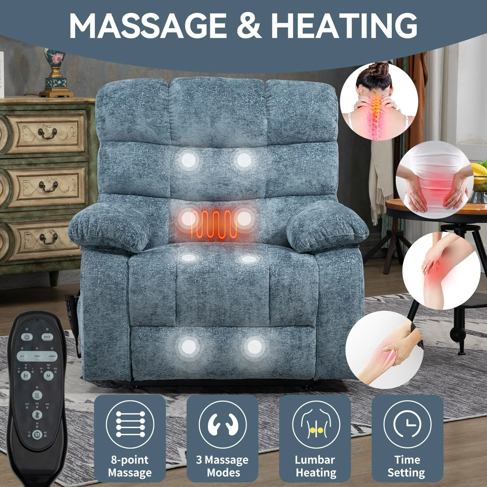 Lift Recliner Chair Heat Massage