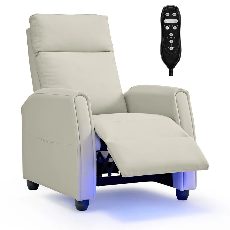 Andrea Recliner Chair with LED Lights, Heating  Massage