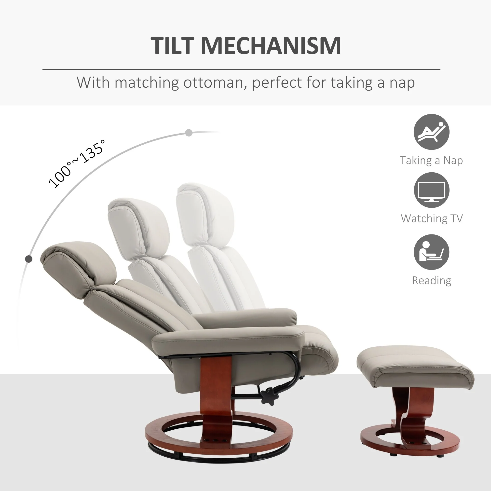 Recliner Chair with Ottoman