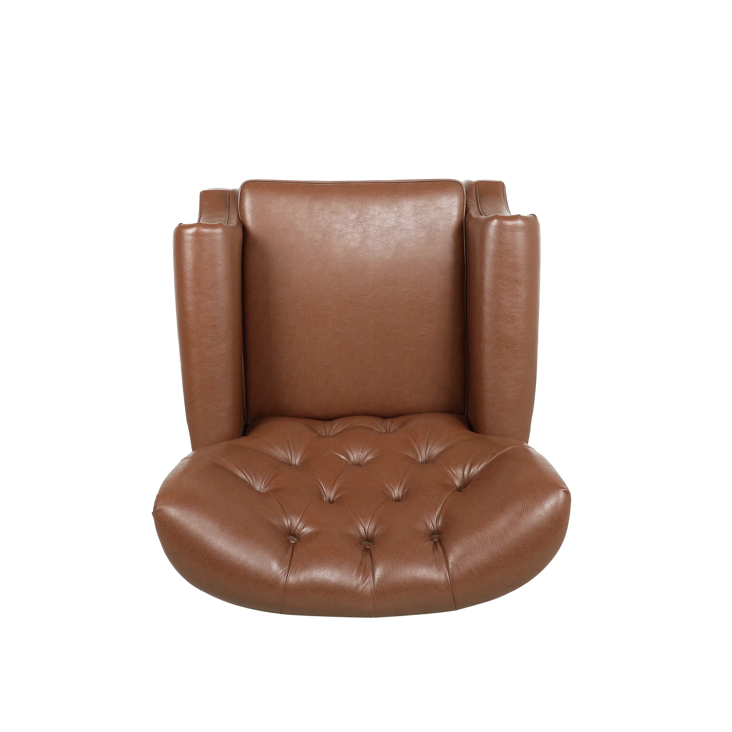Button?Tufted Push?Back Recliner Chair with Nailhead & Rolled Arms