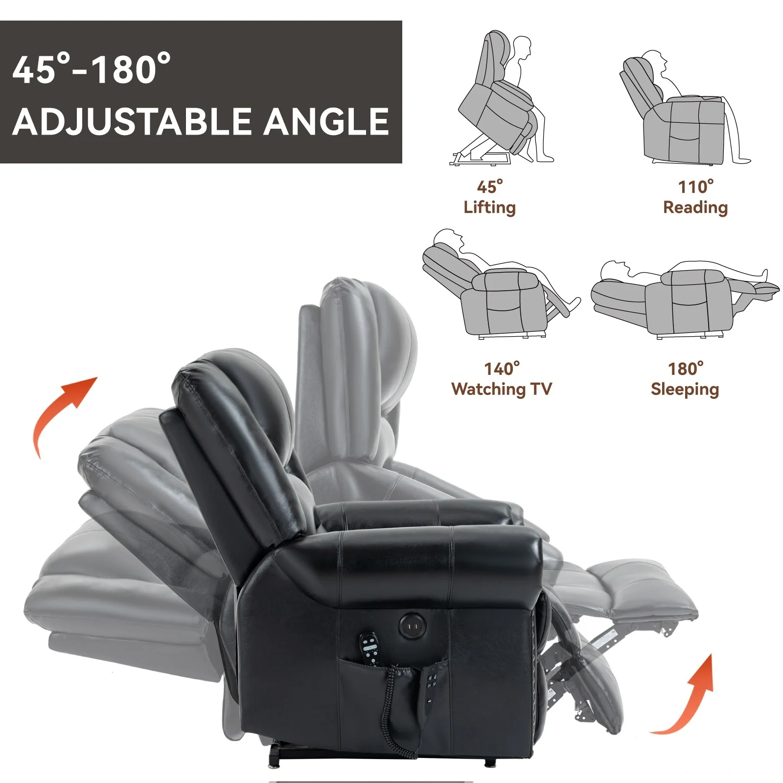 Power Lift Recliner Chair Heat Massage
